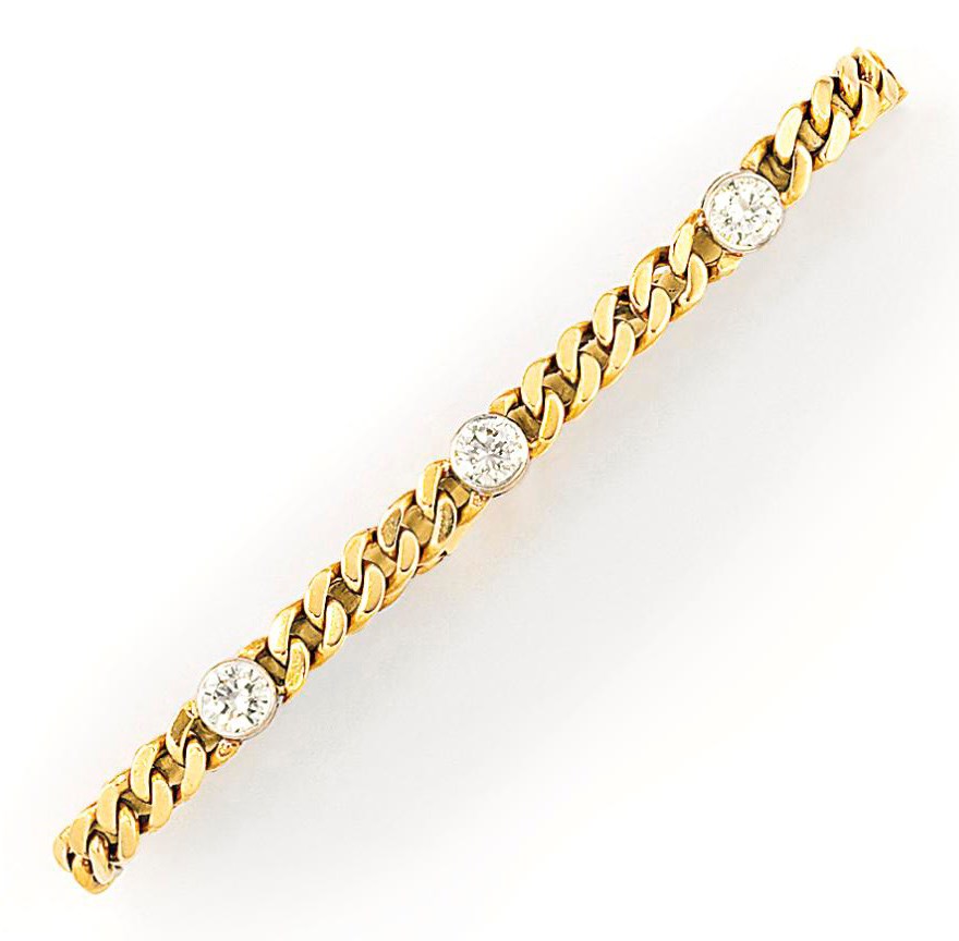 A diamond-set bracelet