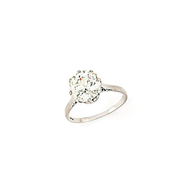 A diamond single-stone ring