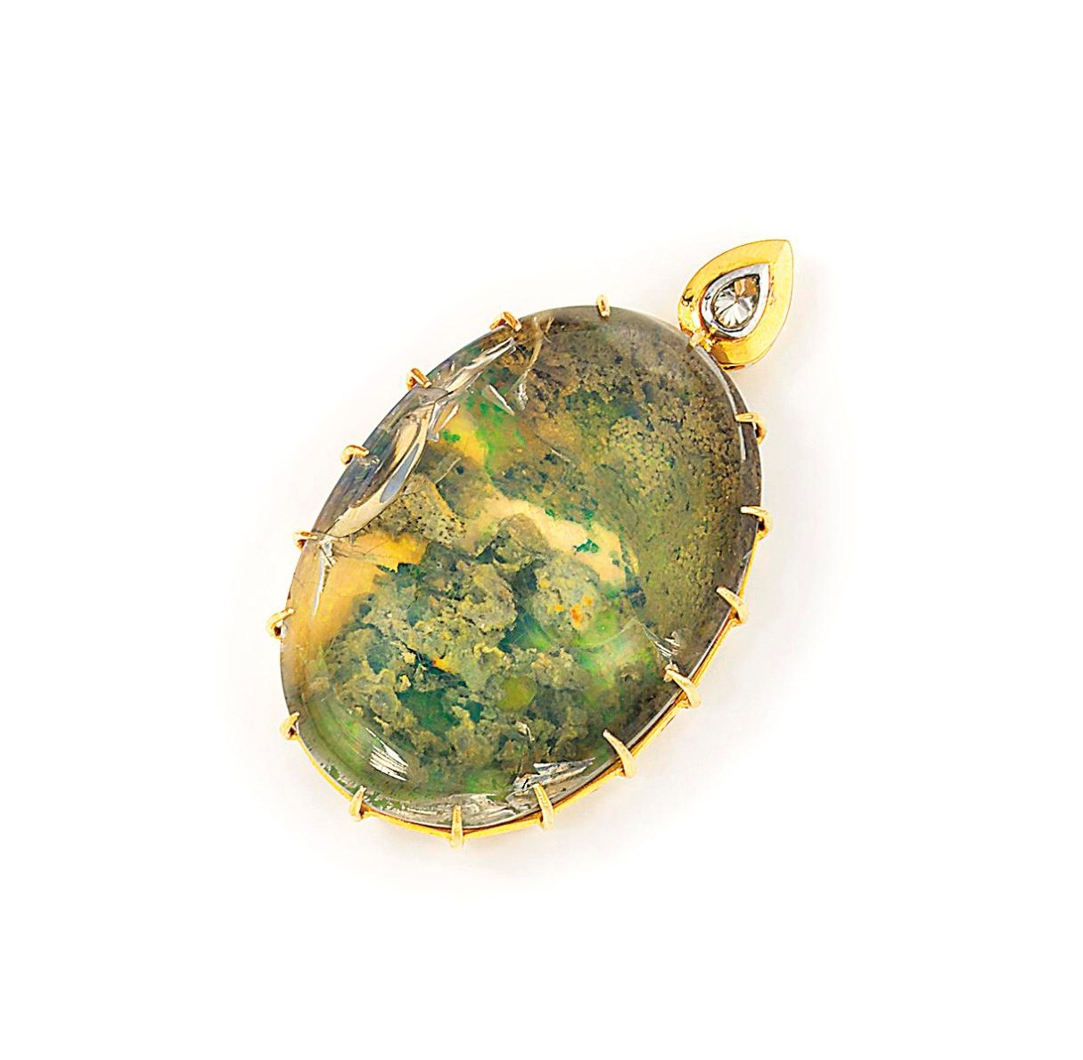 A large boulder opal pendant