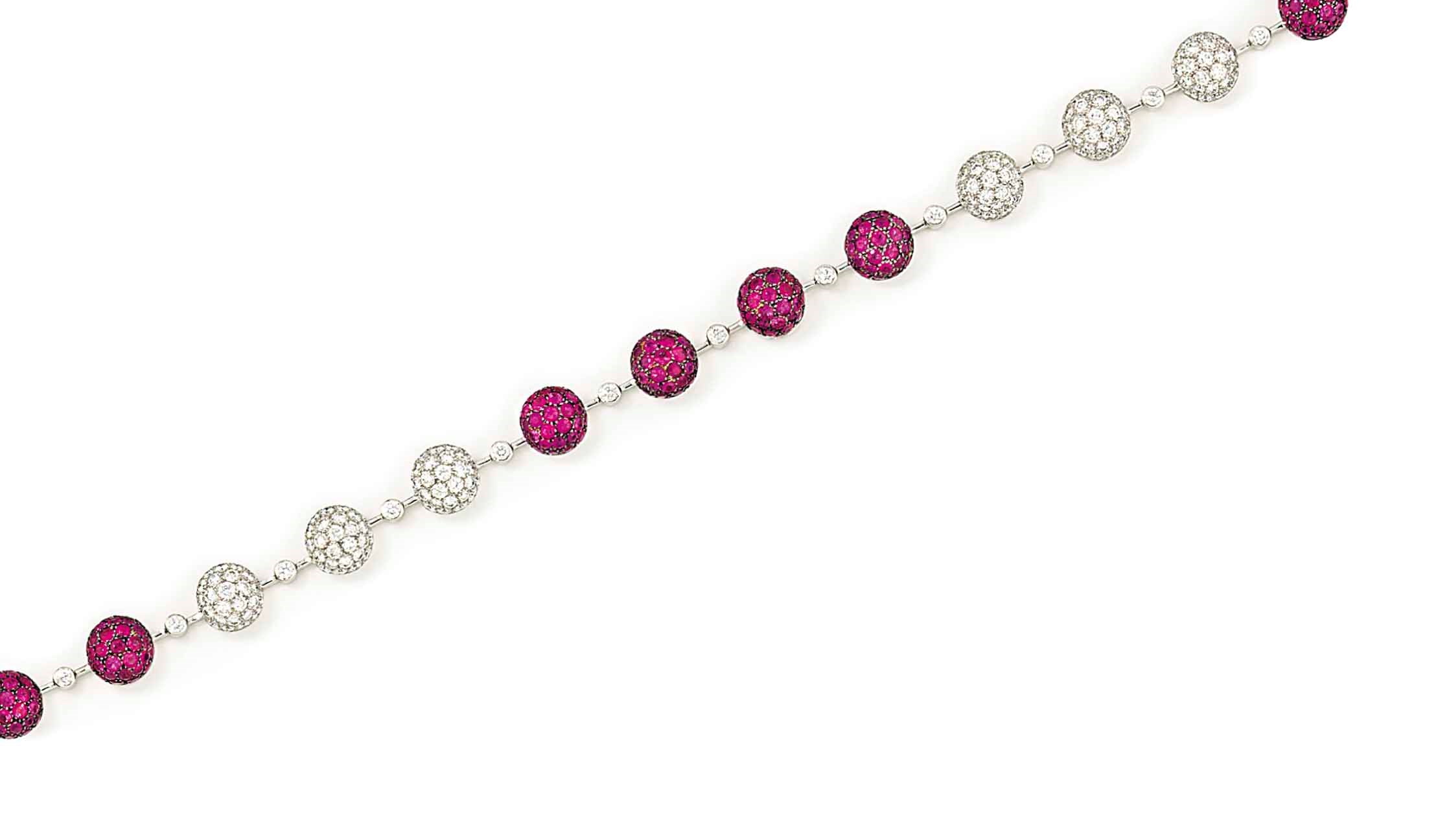 A RUBY AND DIAMOND-SET BRACELET, BY CHATILA