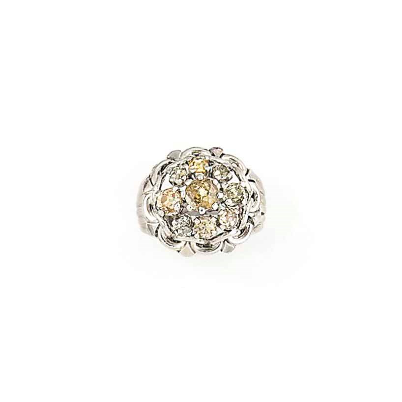 A DIAMOND CLUSTER RING