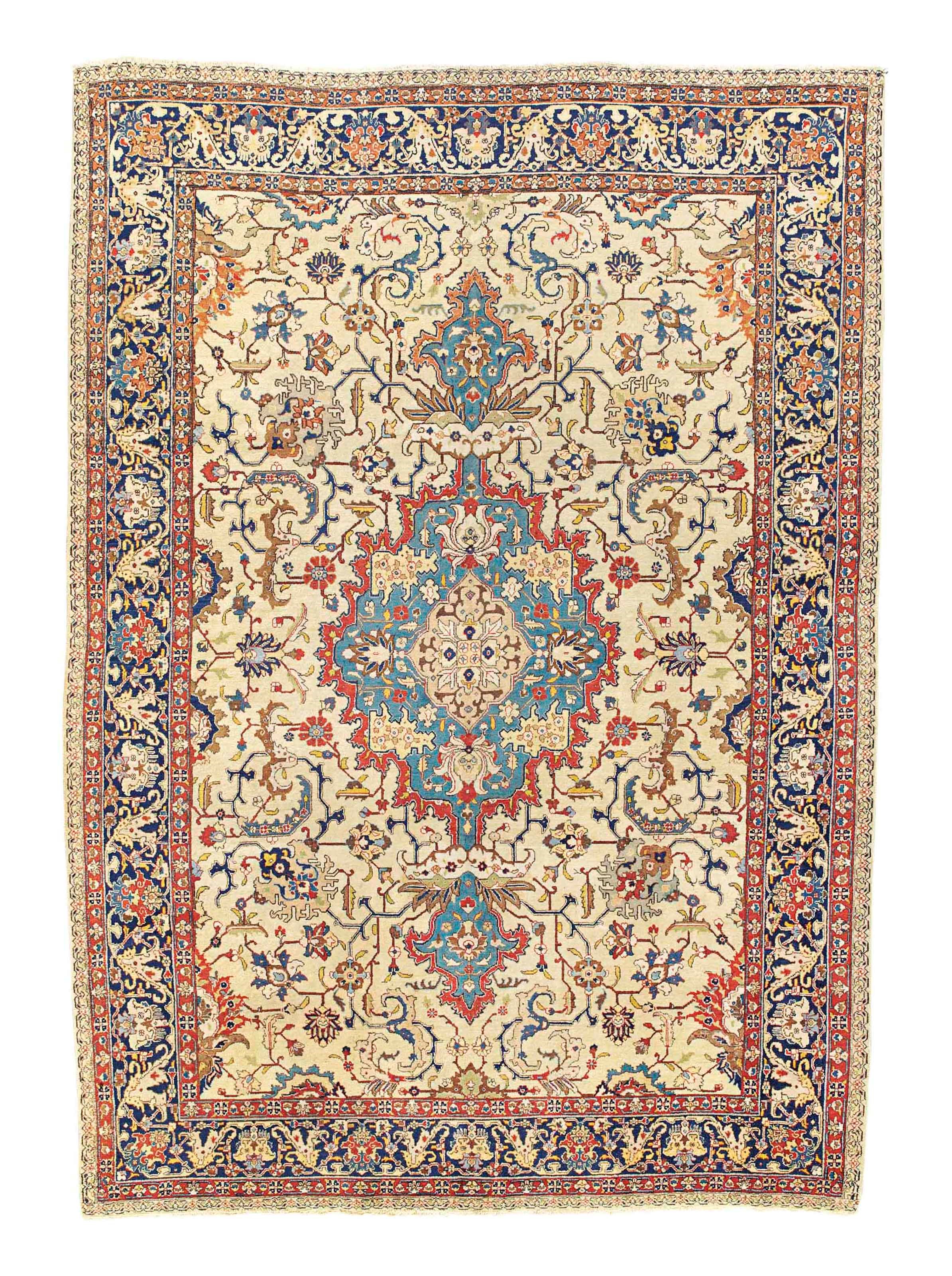 An antique Tabriz carpet