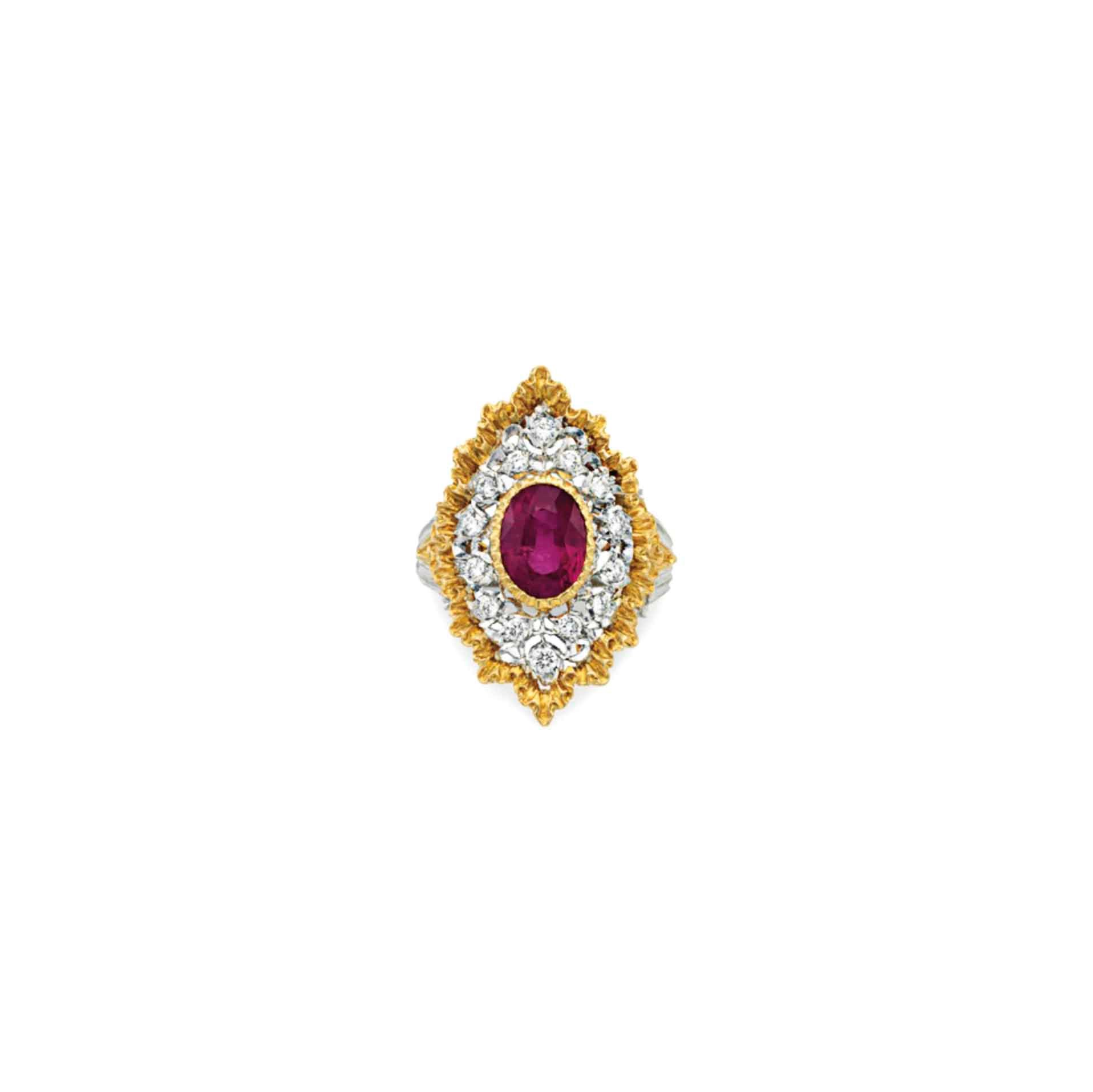 A RUBY AND DIAMOND RING, BY BUCCELLATI