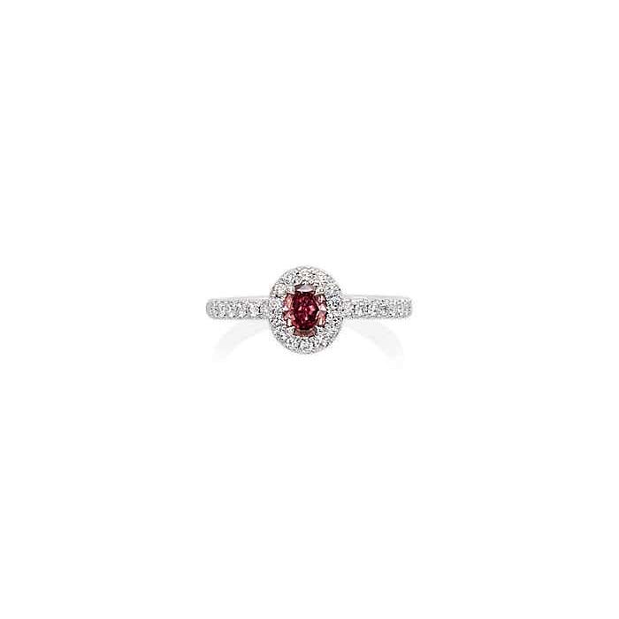 A COLOURED DIAMOND RING