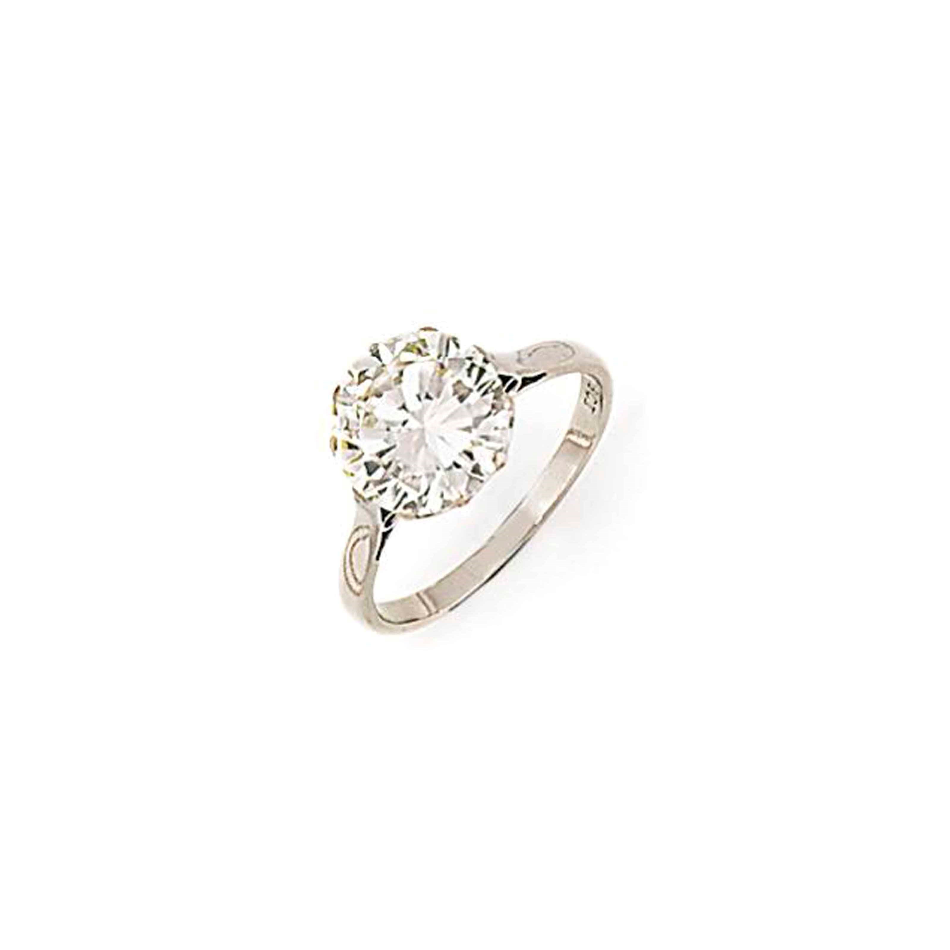 A DIAMOND SINGLE-STONE RING