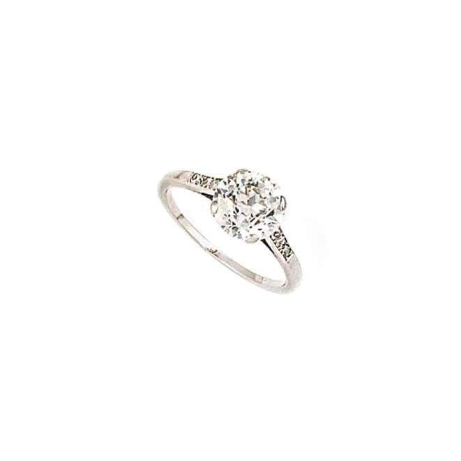 A DIAMOND SINGLE-STONE RING