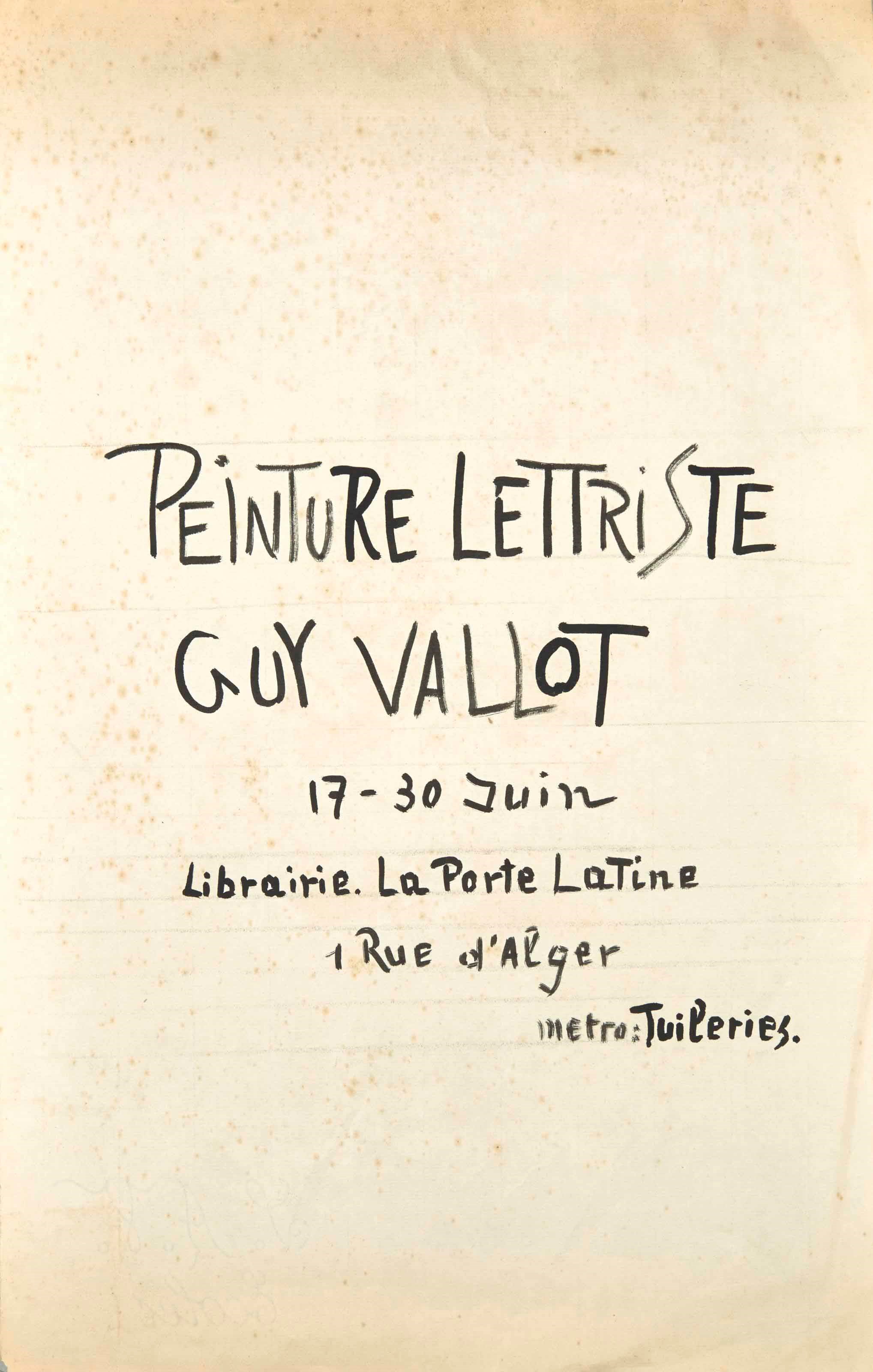 Guy Vallot (1923-1965)