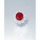 AN EXTRAORDINARY RUBY AND DIAMOND RING