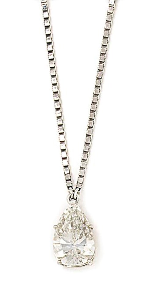 A DIAMOND SINGLE STONE PENDANT