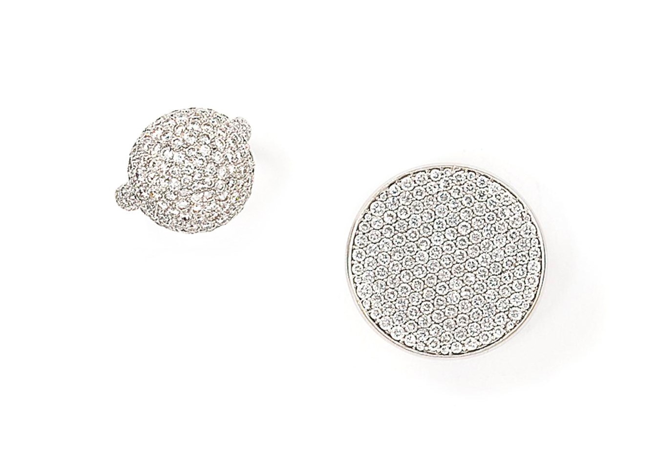 TWO DIAMOND-SET DRESS RINGS