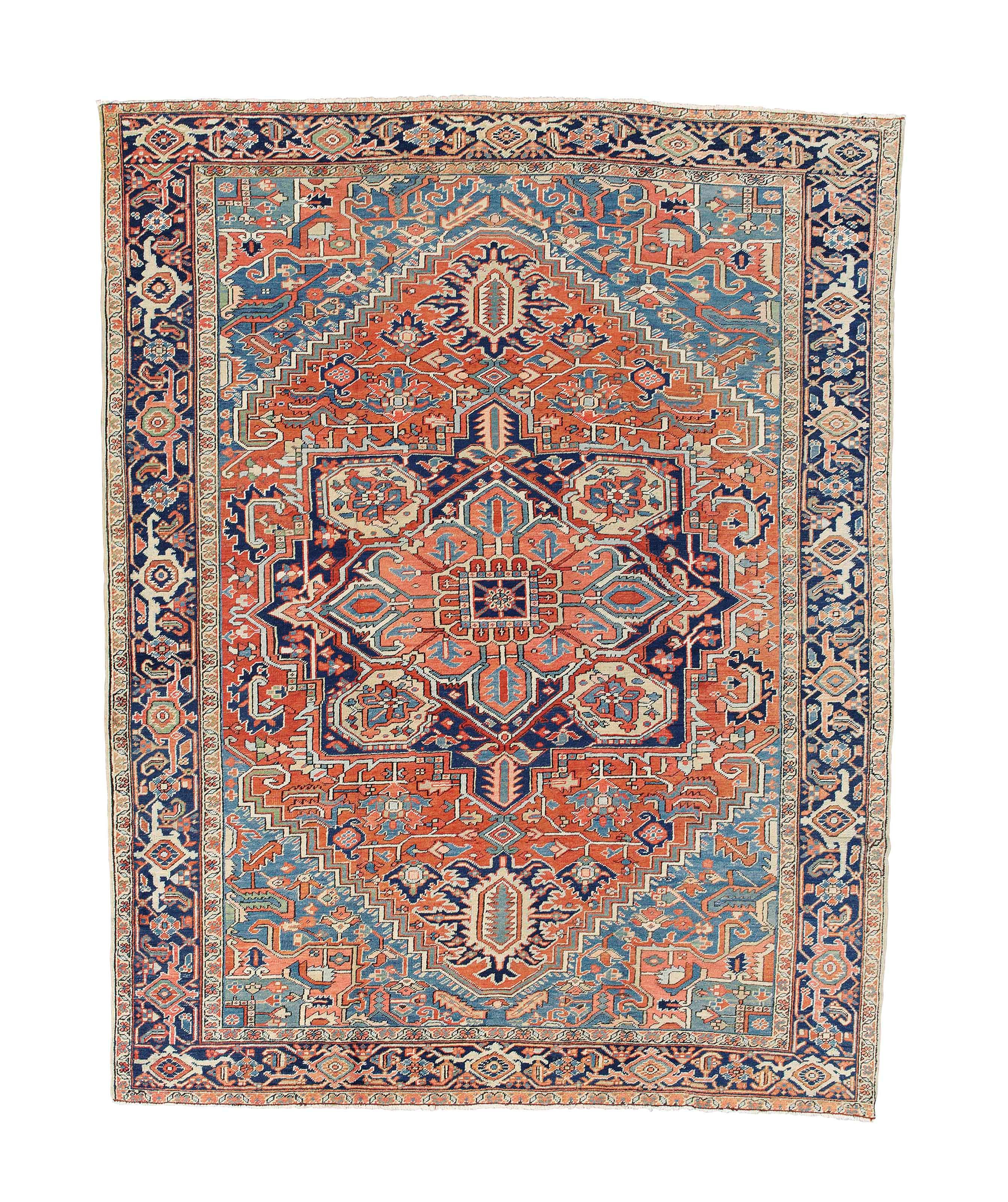 An antique Heriz carpet