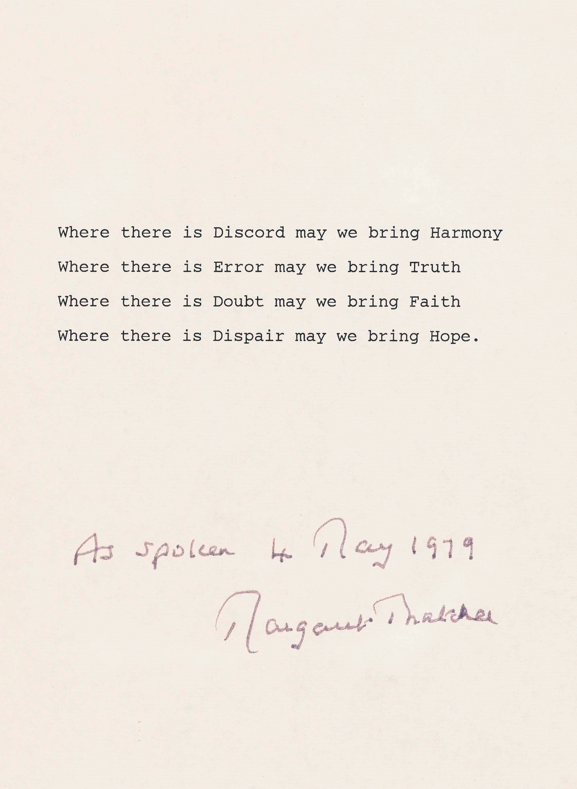 MARGARET THATCHER