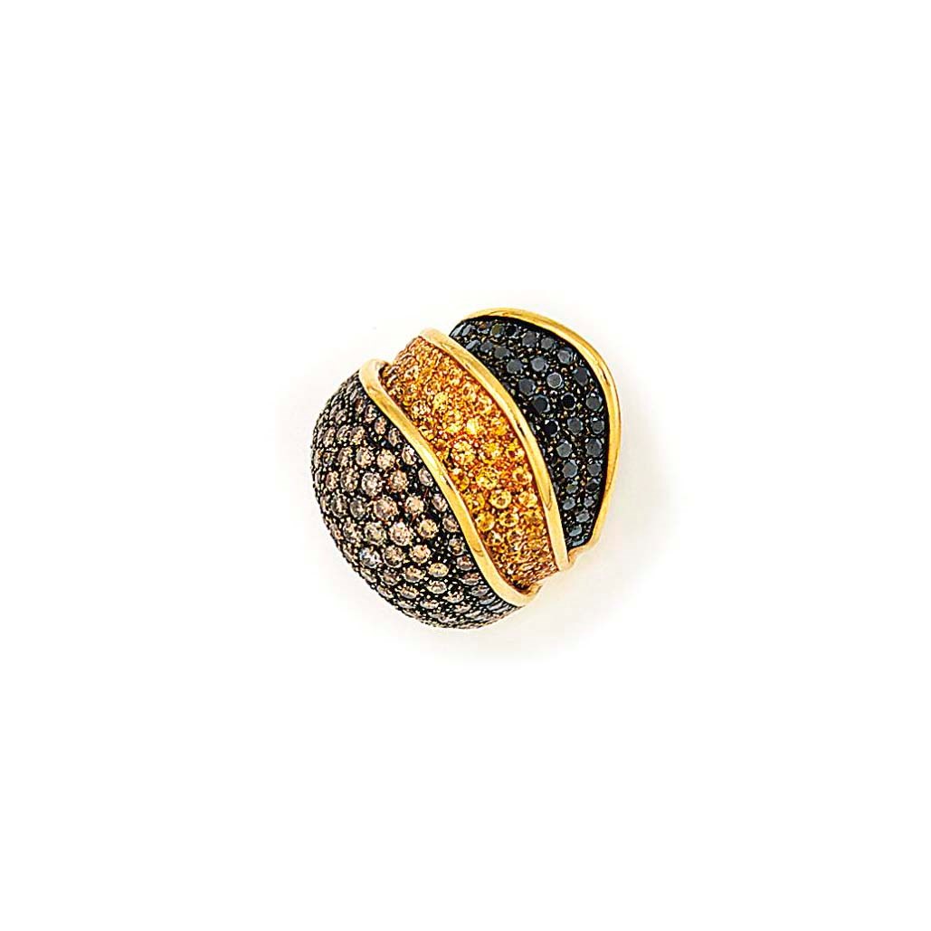 TWO GEM-SET DRESS RINGS