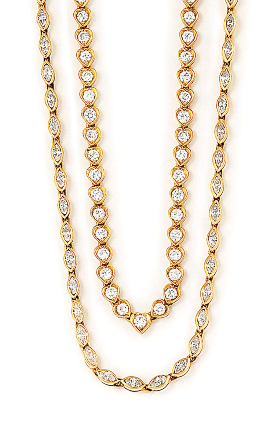 TWO DIAMOND LINE NECKLACE