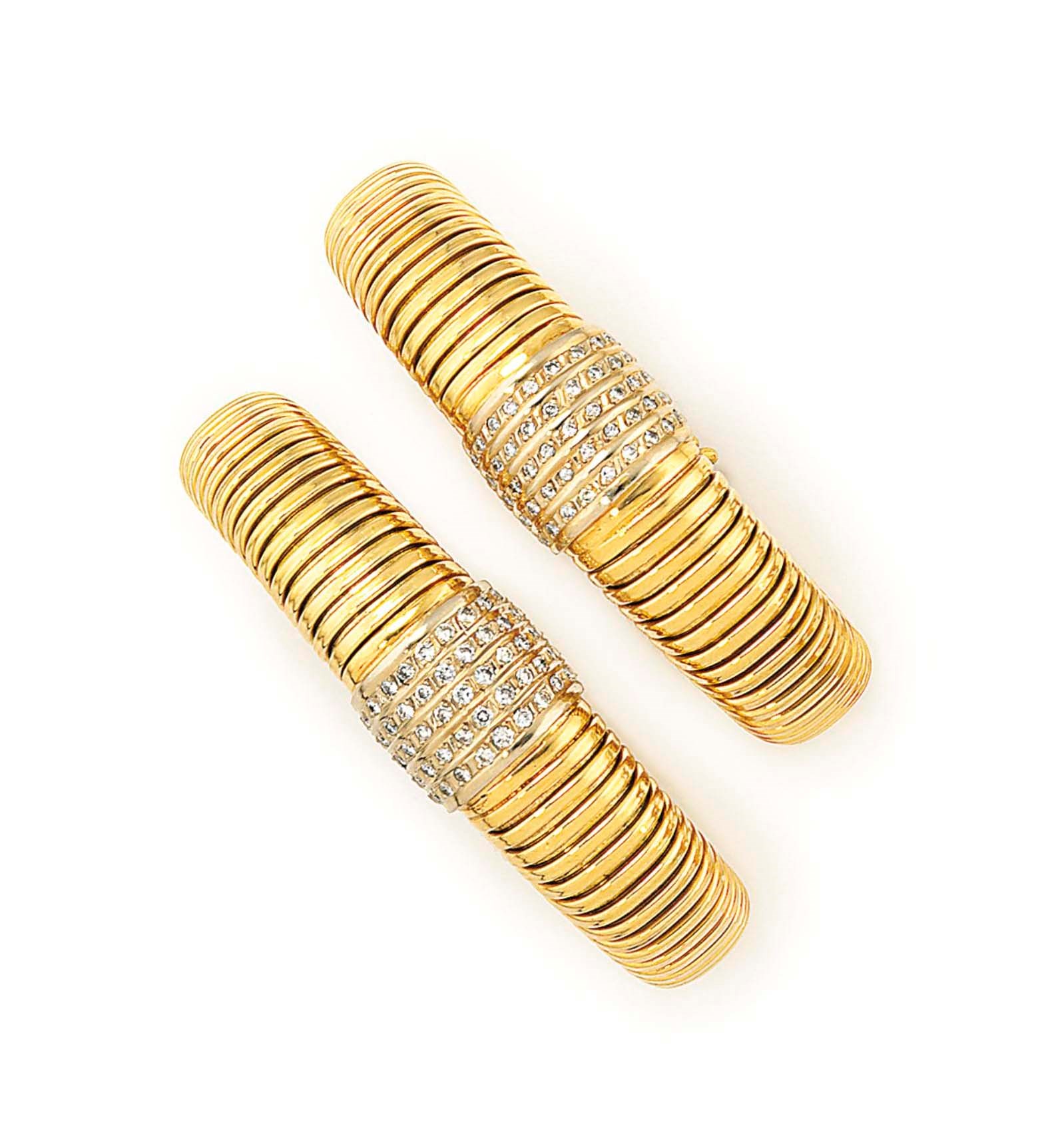 TWO DIAMOND-SET BRACELETS