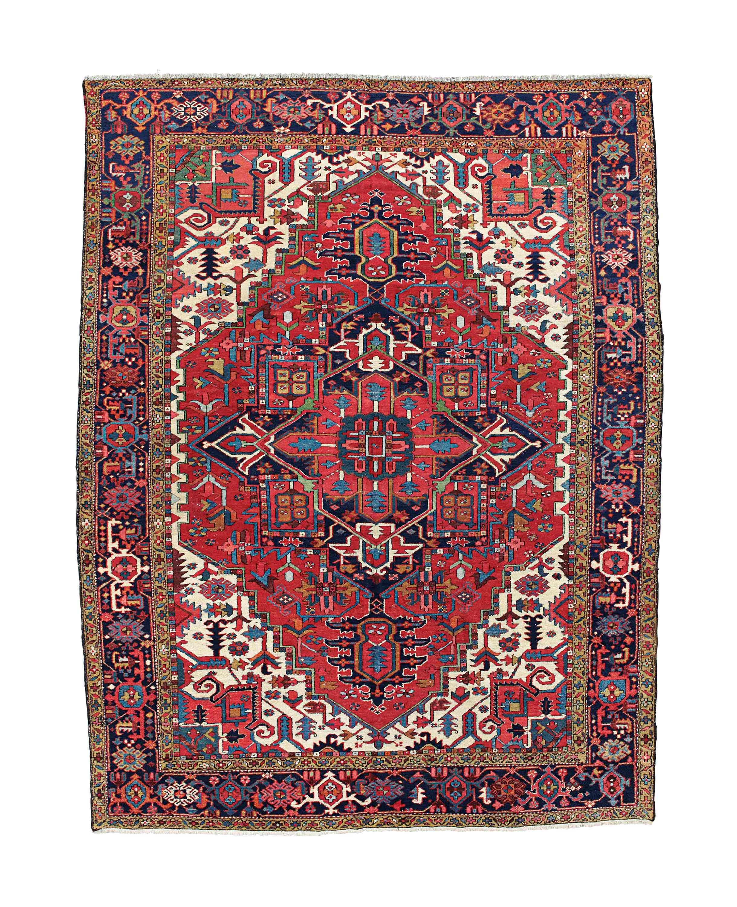 An antique Heriz carpet