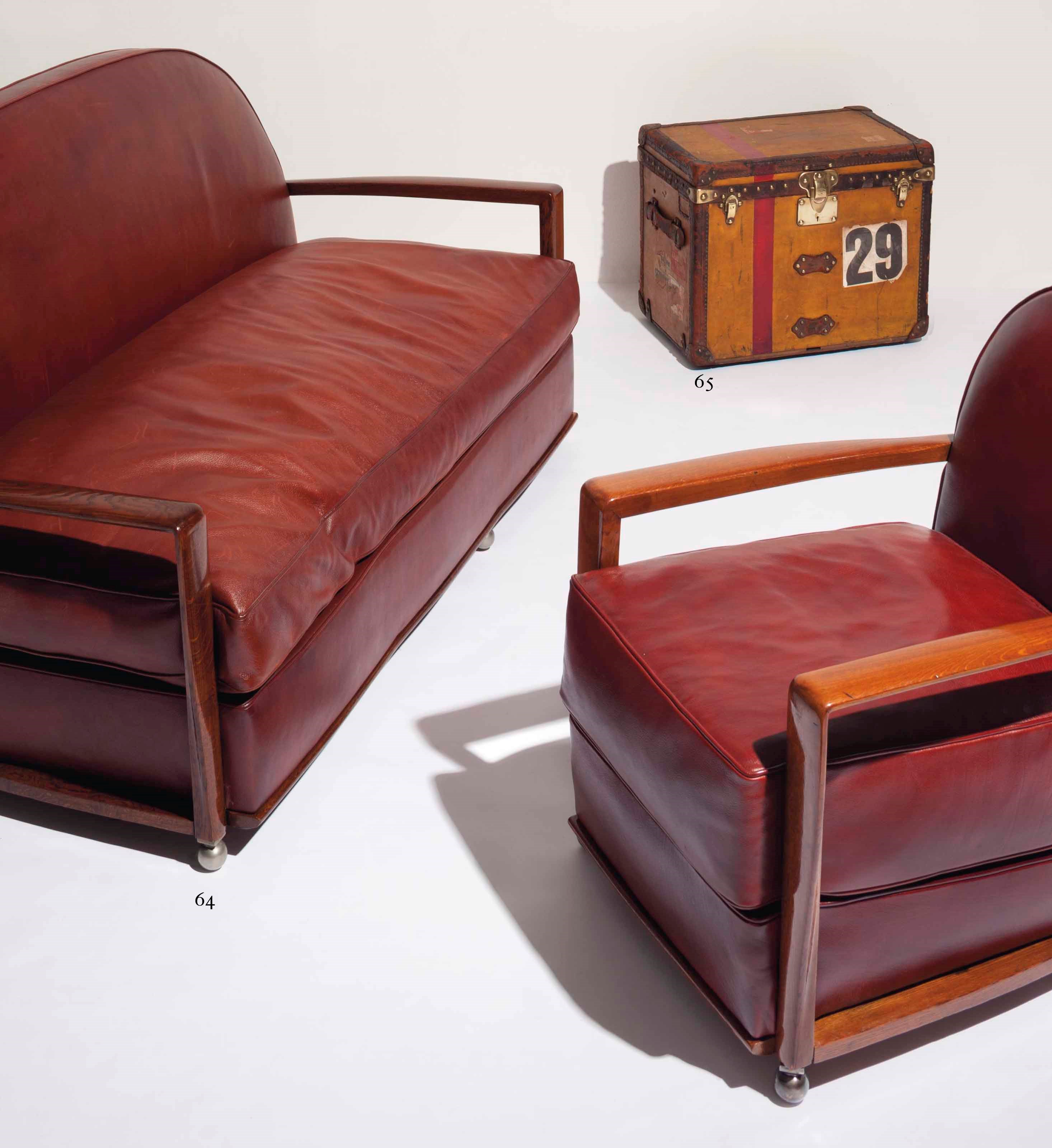 A VUITTONITE CANVAS SHOE TRUNK