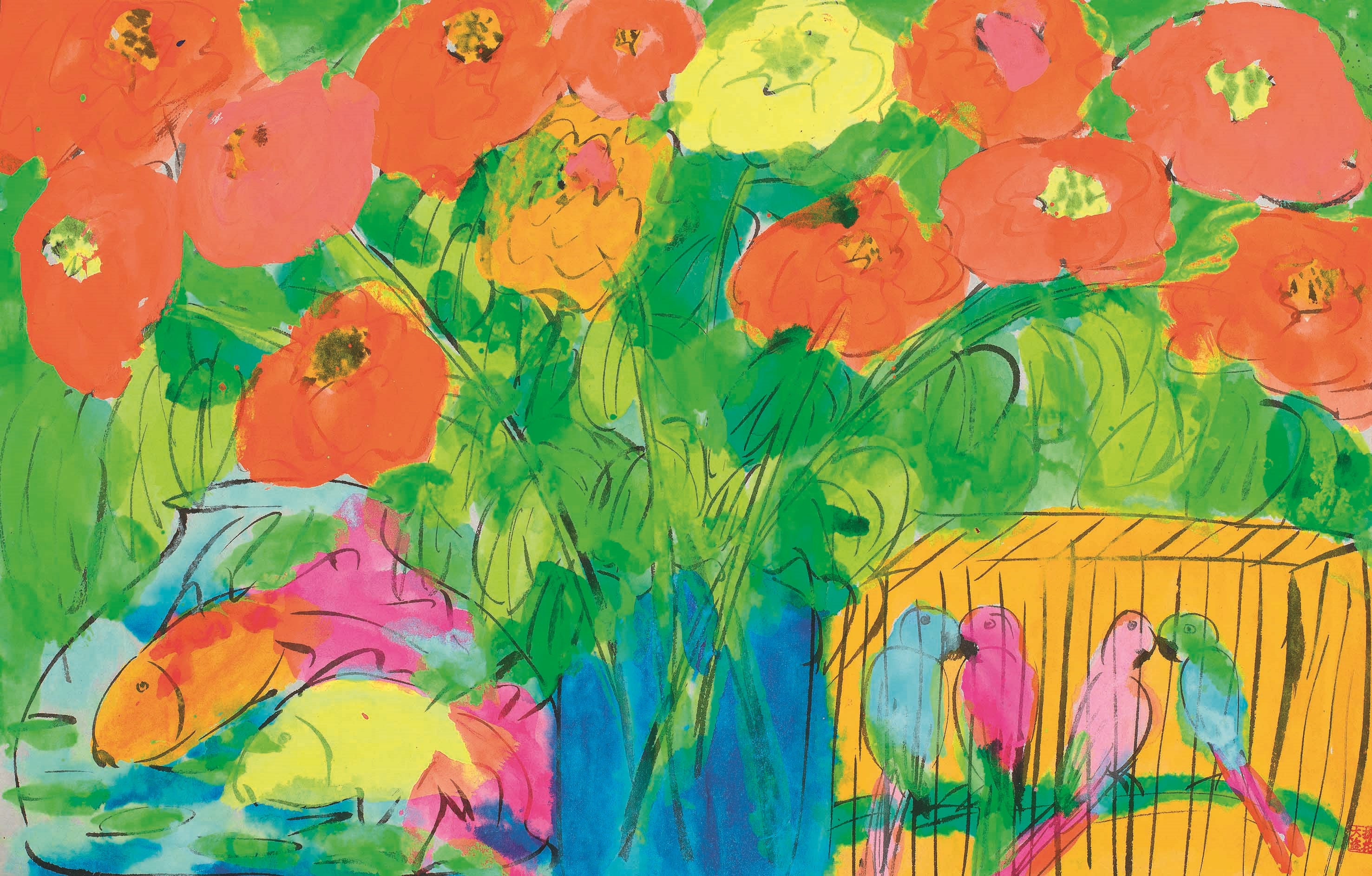 Walasse Ting (Ding Xiongquan, Chinese, 1929-2010)