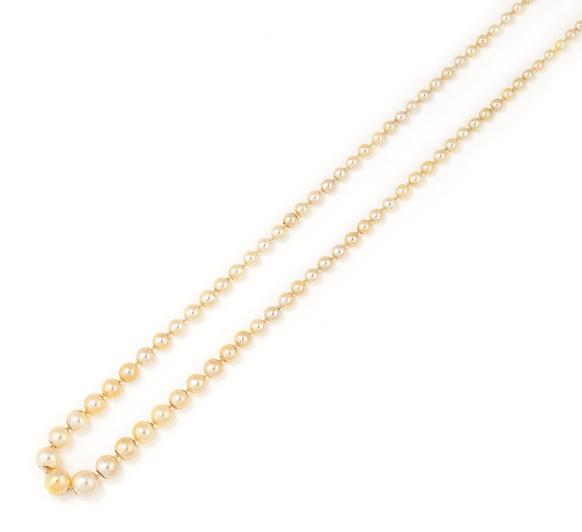A NATURAL PEARL NECKLACE