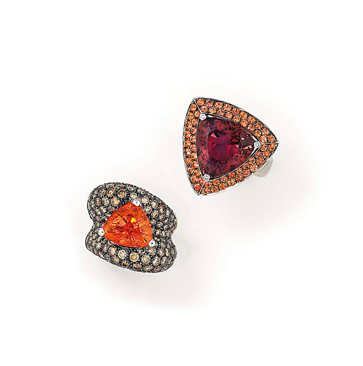 TWO GEM-SET RINGS