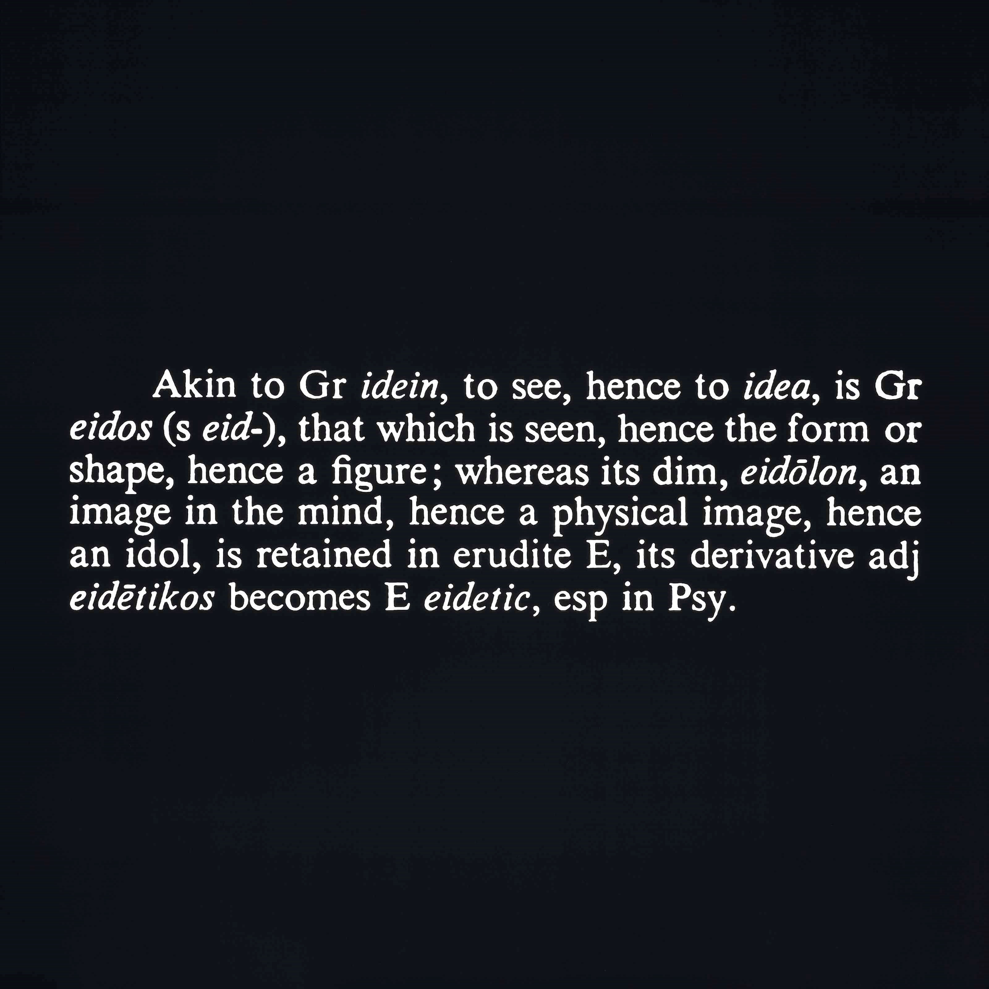 Joseph Kosuth (B. 1945)