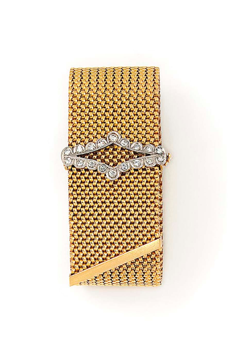 A DIAMOND-SET JARRETIERE BRACELET