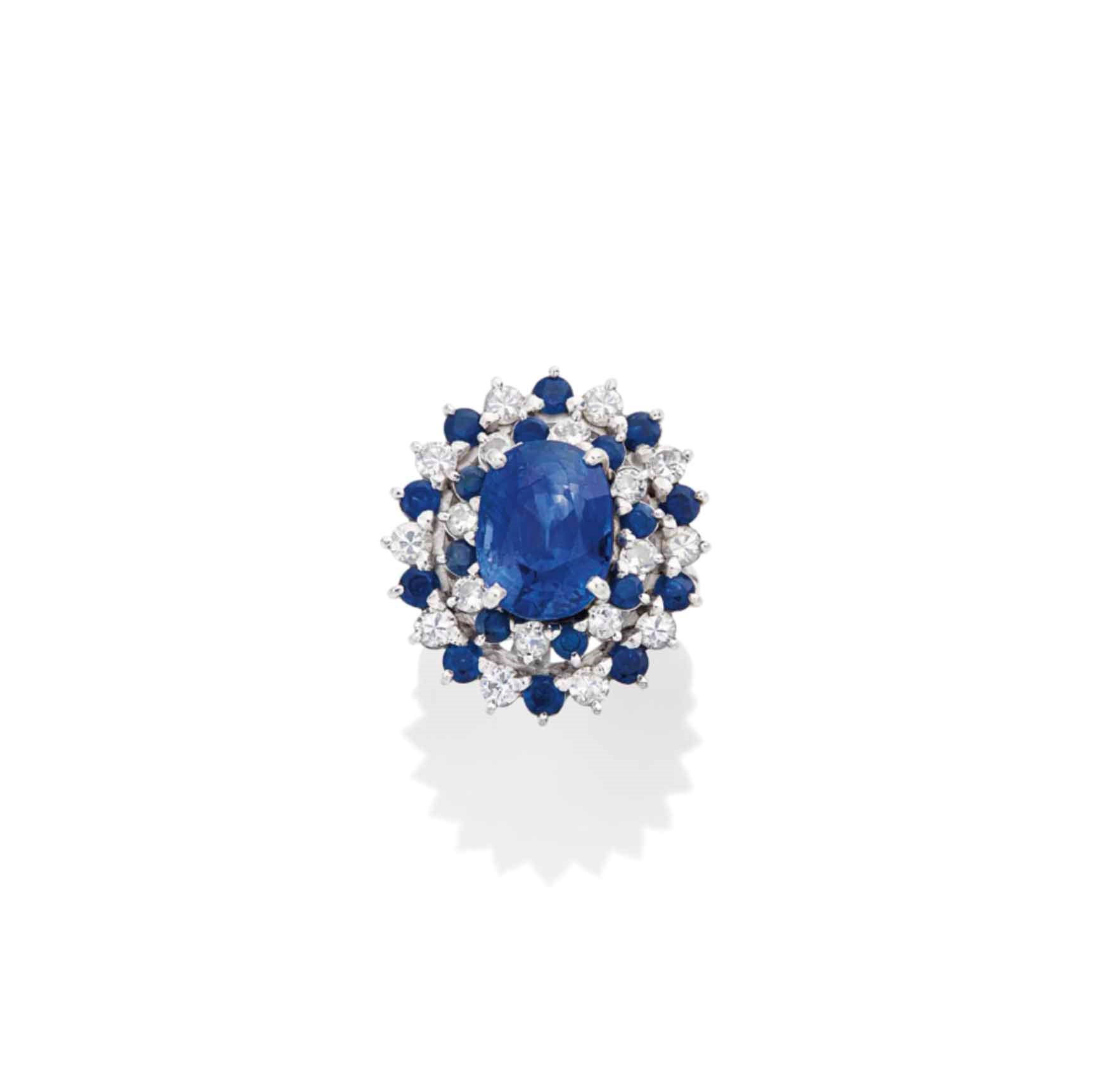 BAGUE SAPHIRS ET DIAMANTS