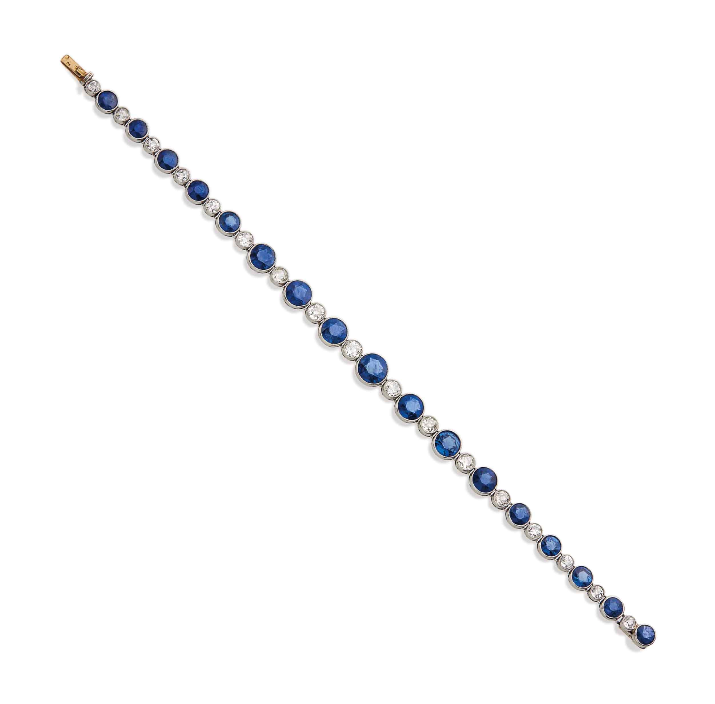 BRACELET SAPHIRS ET DIAMANTS