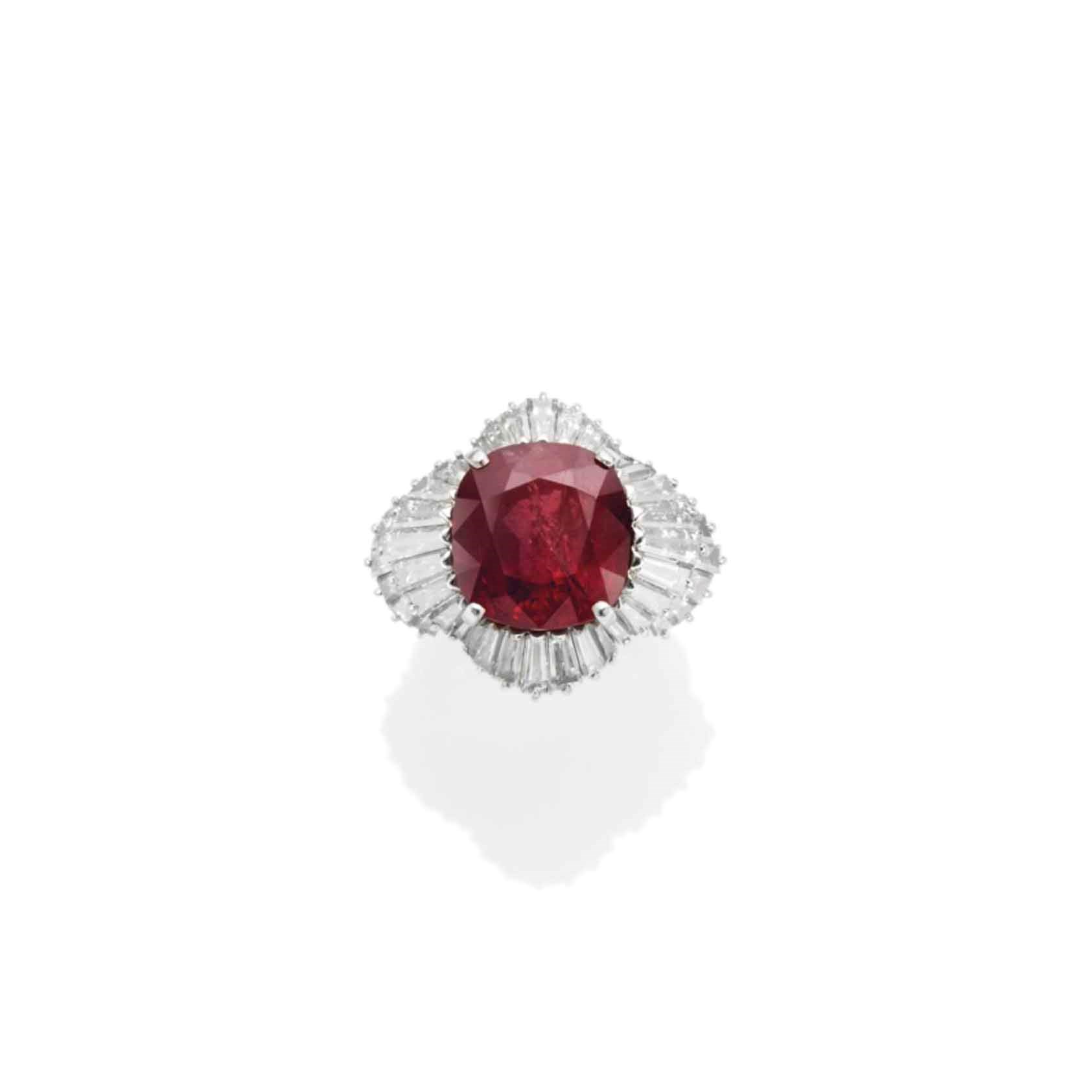 BAGUE RUBIS ET DIAMANTS