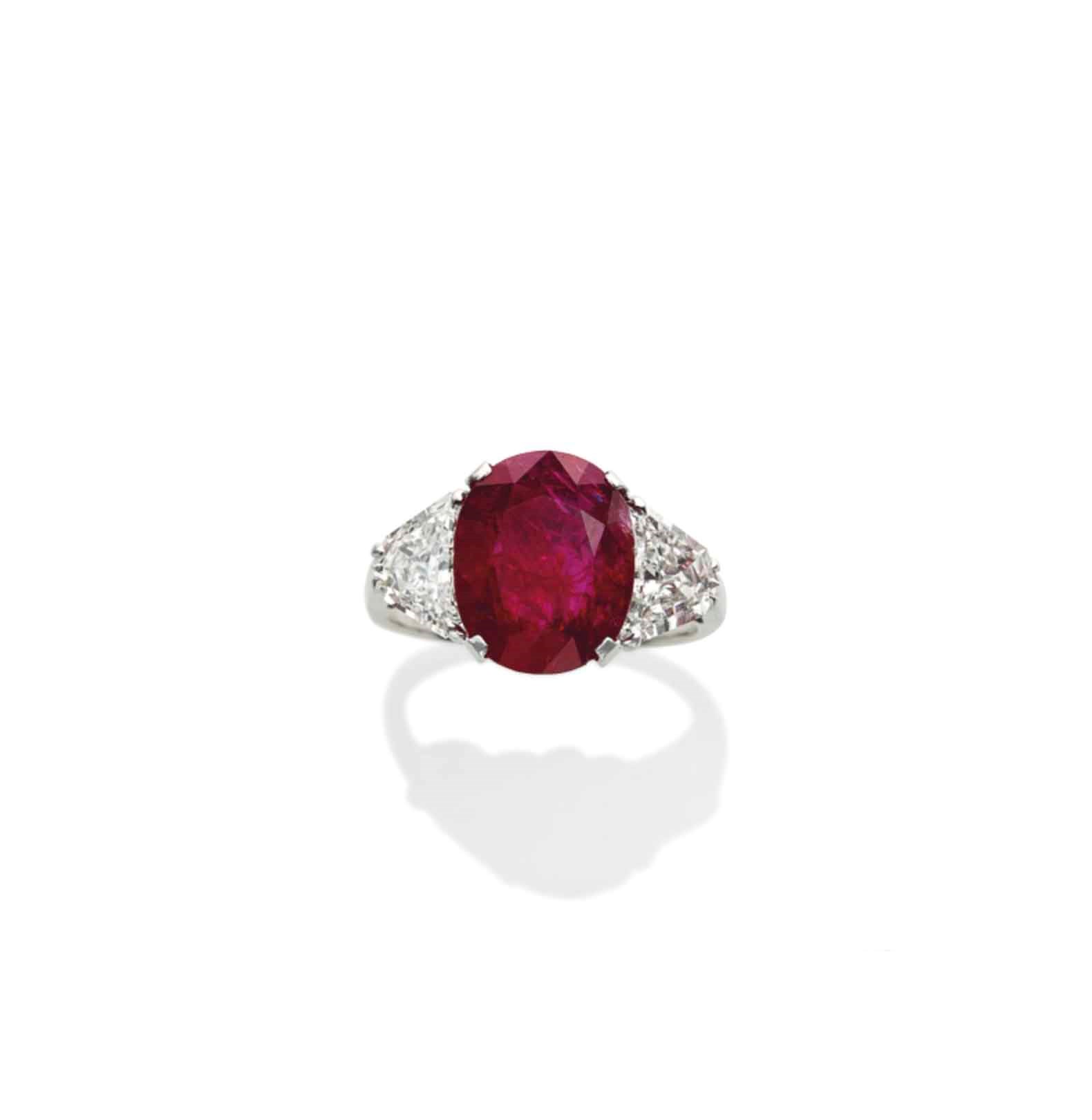 BAGUE RUBIS ET DIAMANTS