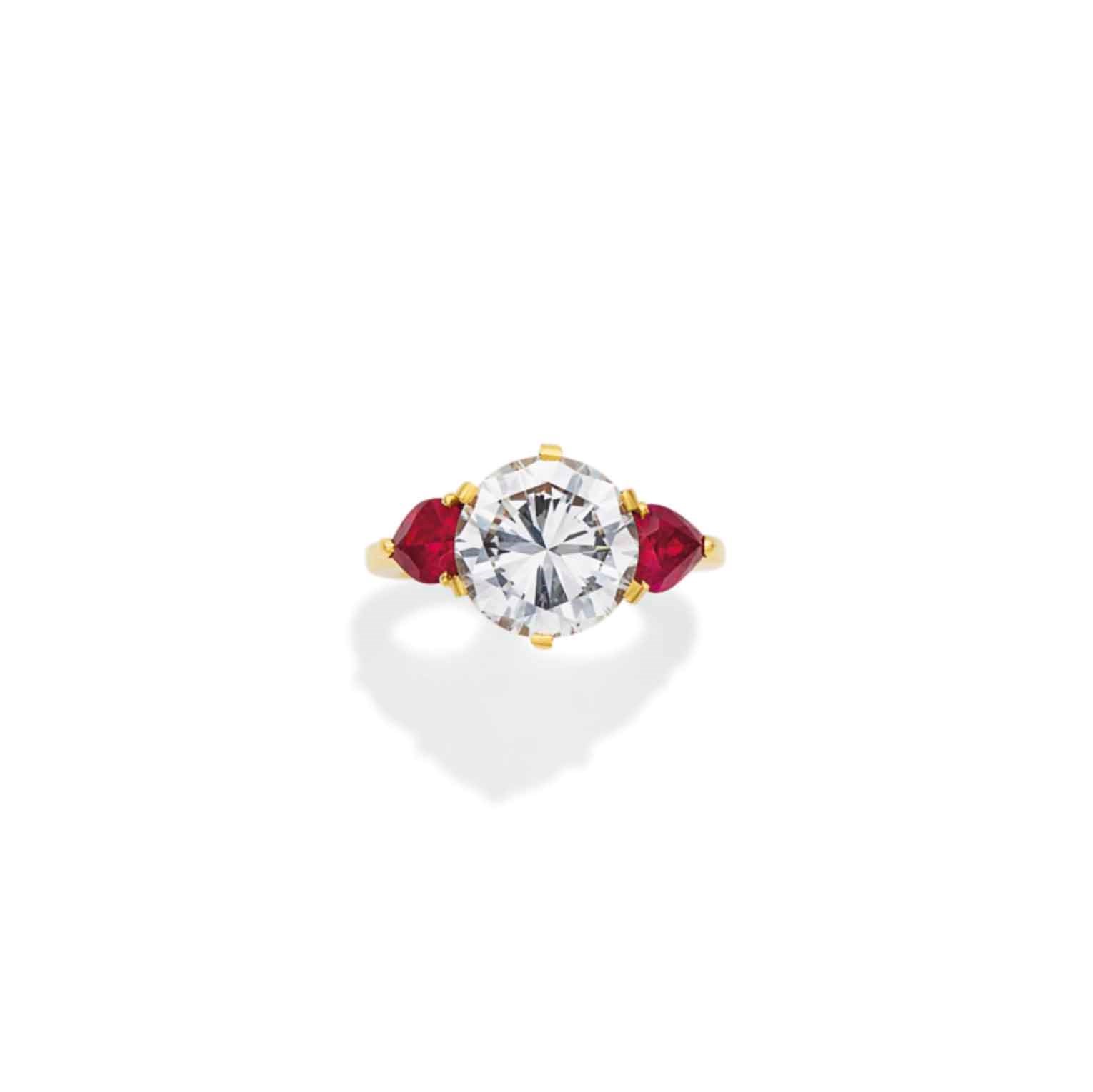 BAGUE RUBIS ET DIAMANT