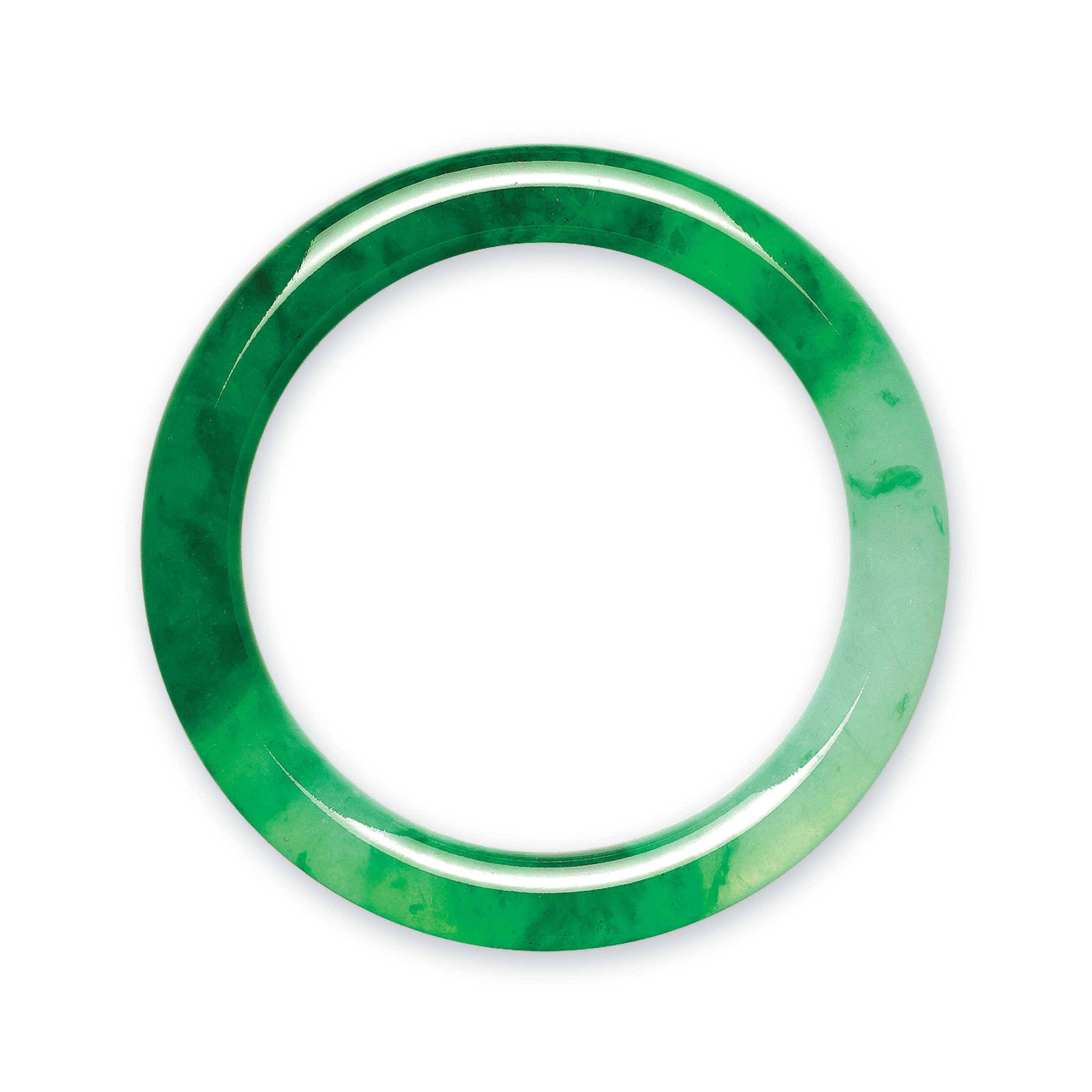 AN IMPRESSIVE JADEITE BANGLE