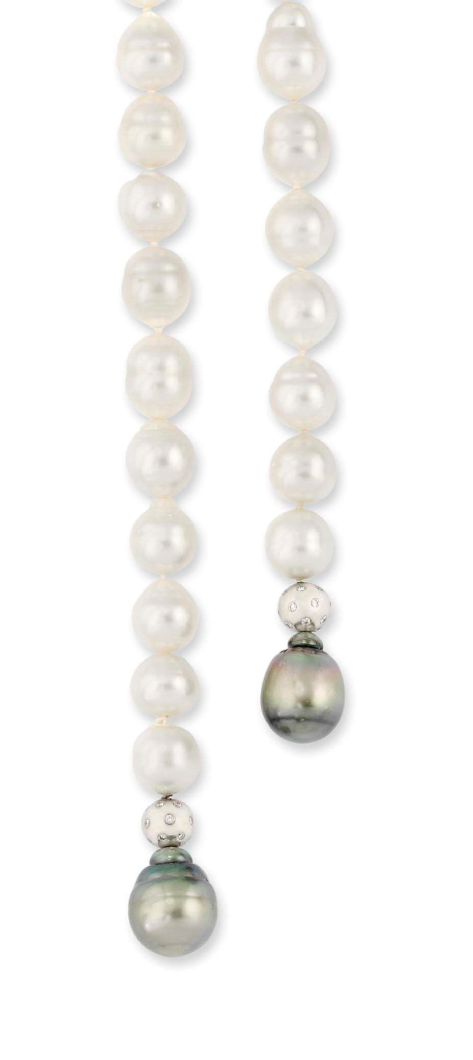 TWO CULTURED PEARL NECKLACES