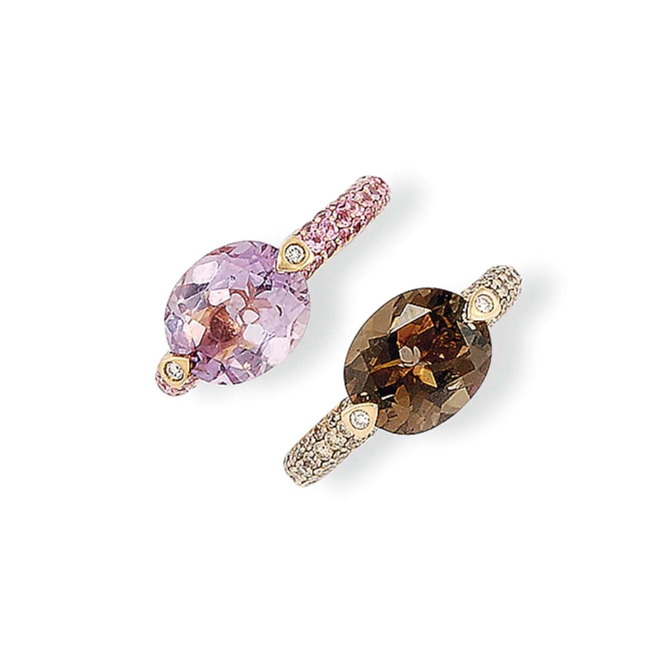 TWO GEM-SET RINGS