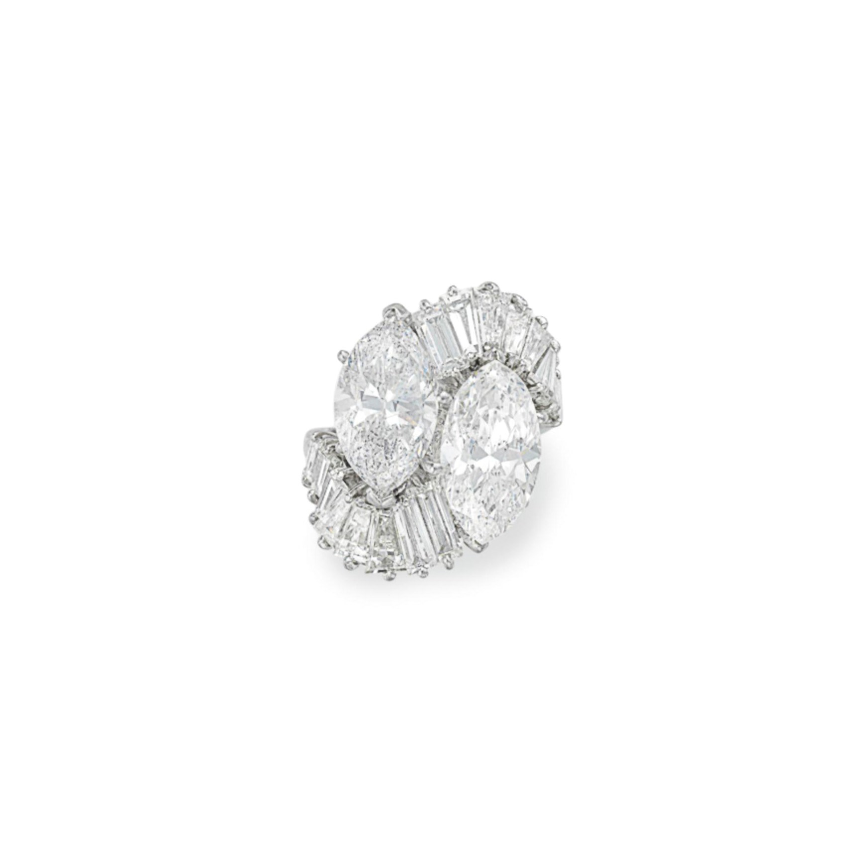 A TWO-STONE DIAMOND RING