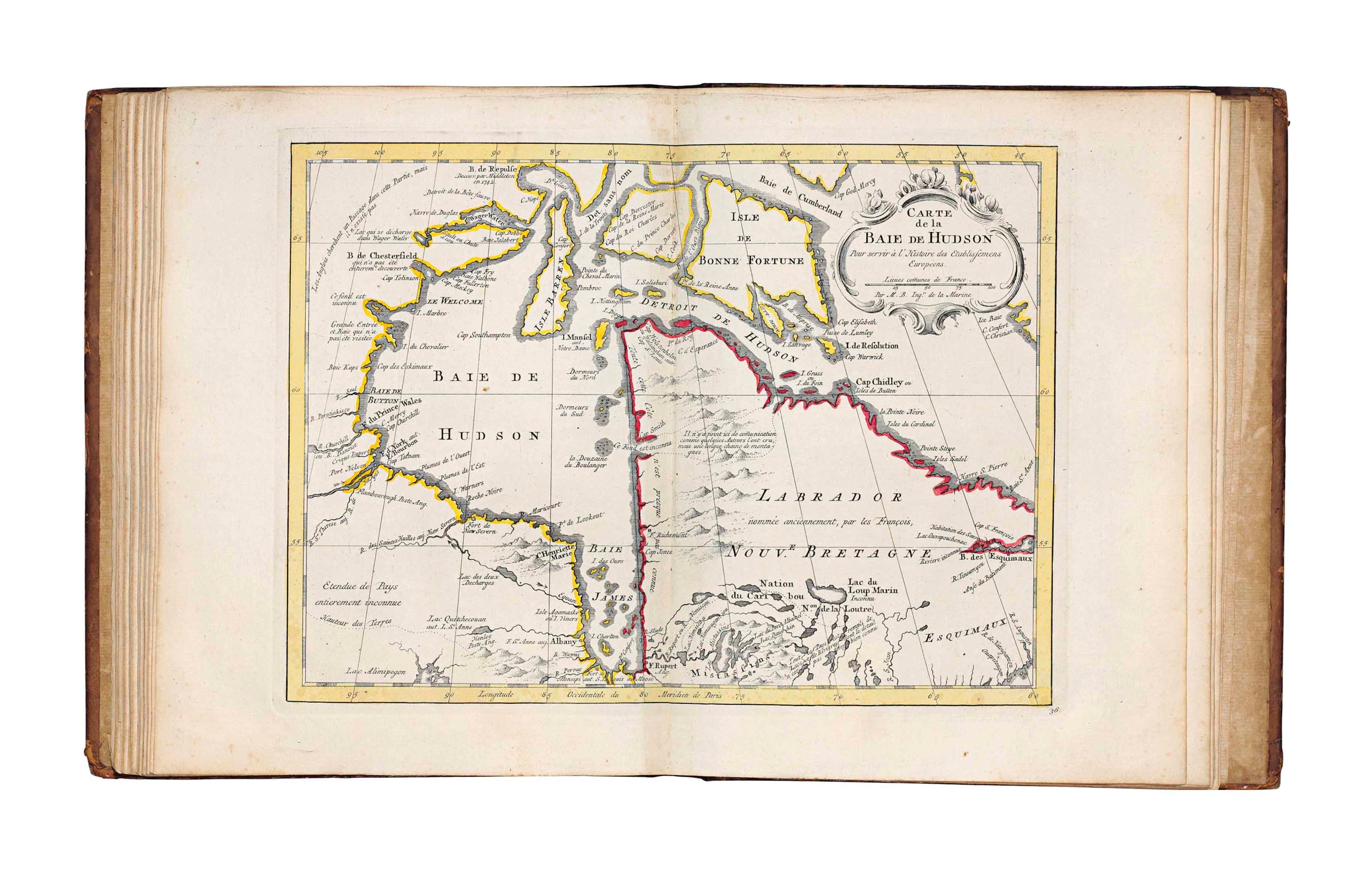 RAYNALL, Guillaume-Thomas (1713-1796). Atlas portatif pour servir à l’intelligence de l’histoire philosophique et politique des établissemens et du commerce des Européens dans les deux Indes. Amsterdam: Ernest van Harrevelt and Daniel Jean Changuion, 1773.