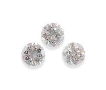 THREE LOOSE DIAMONDS