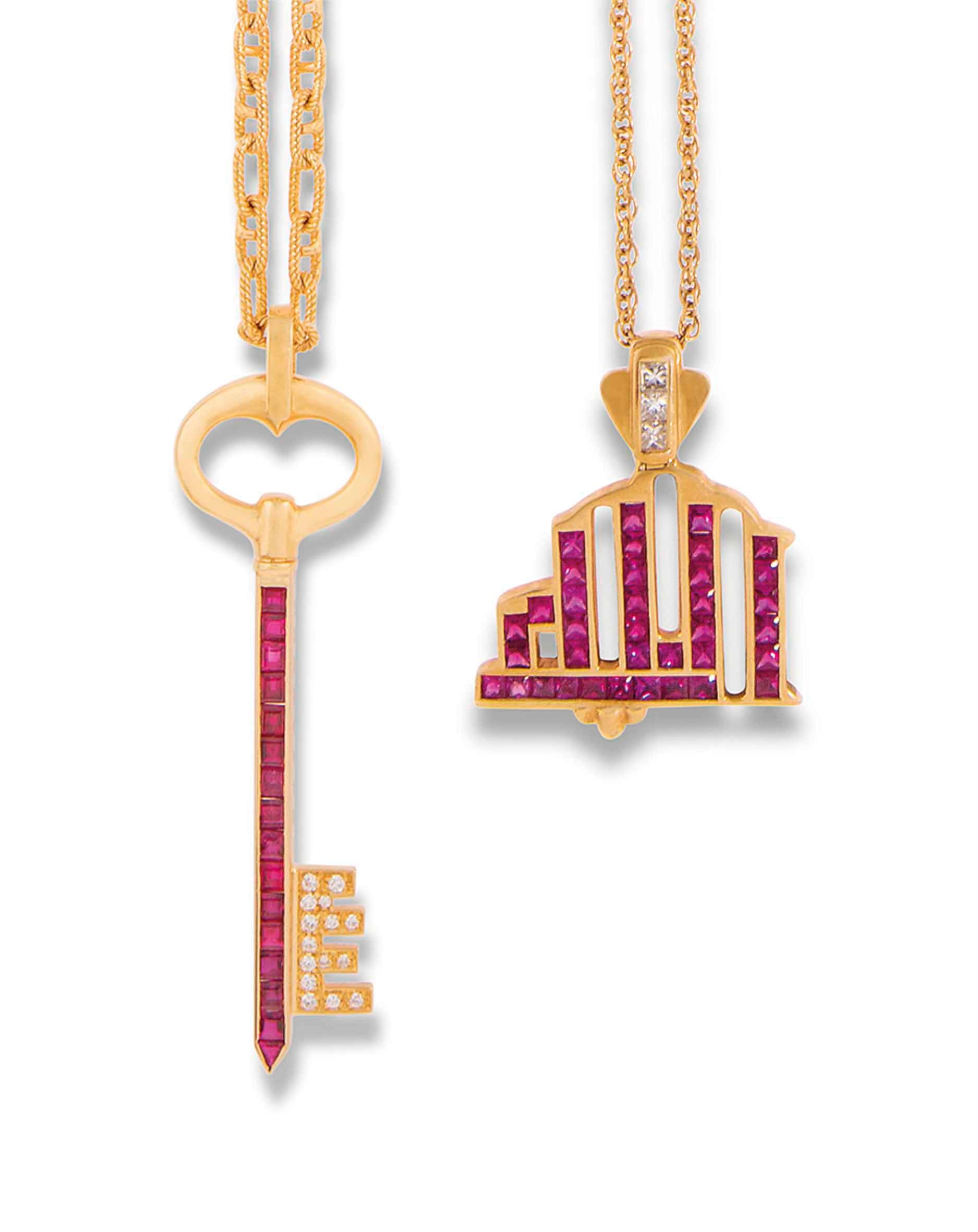 SIX GEM-SET NECKLACES