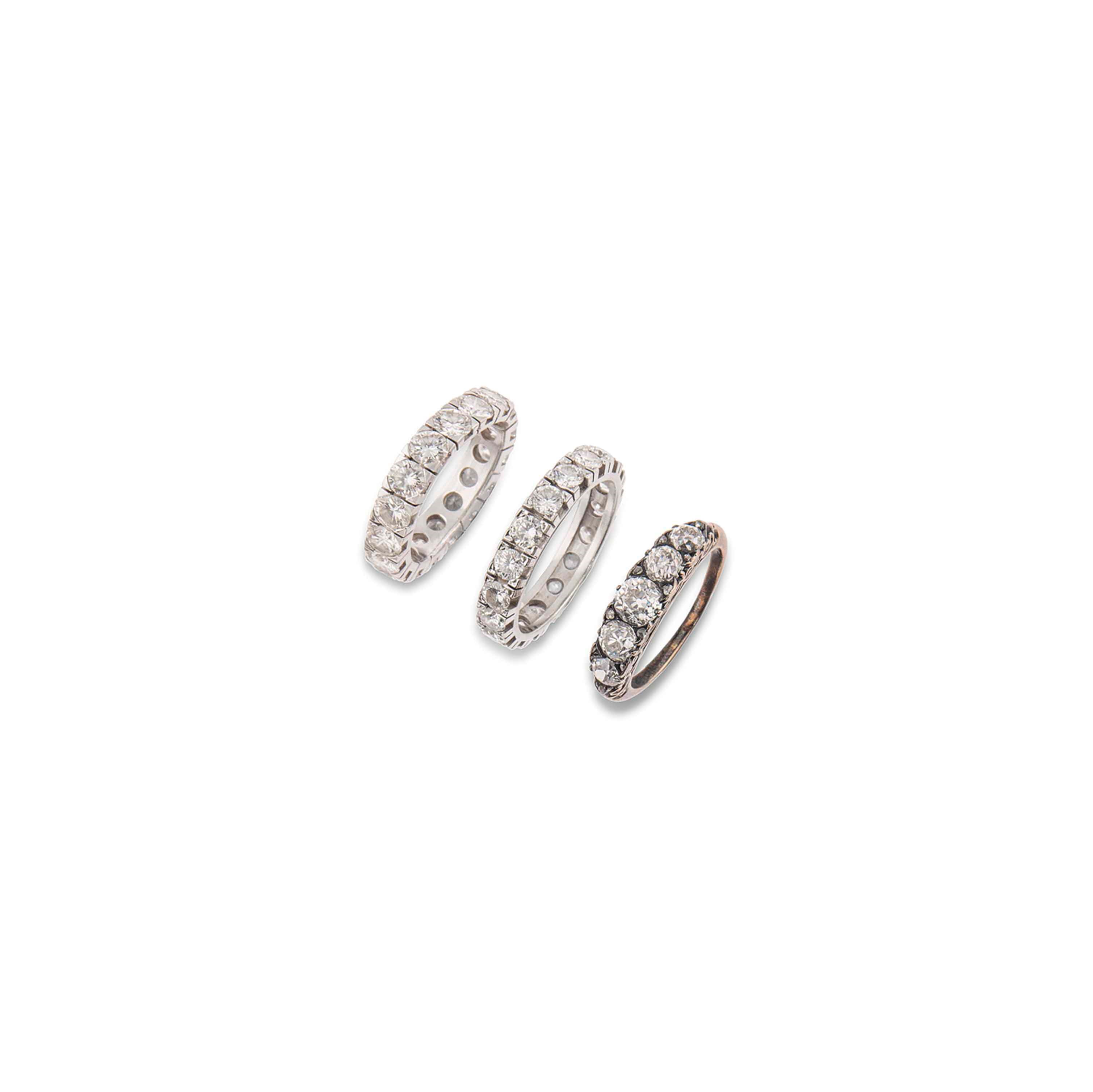 THREE DIAMOND RINGS