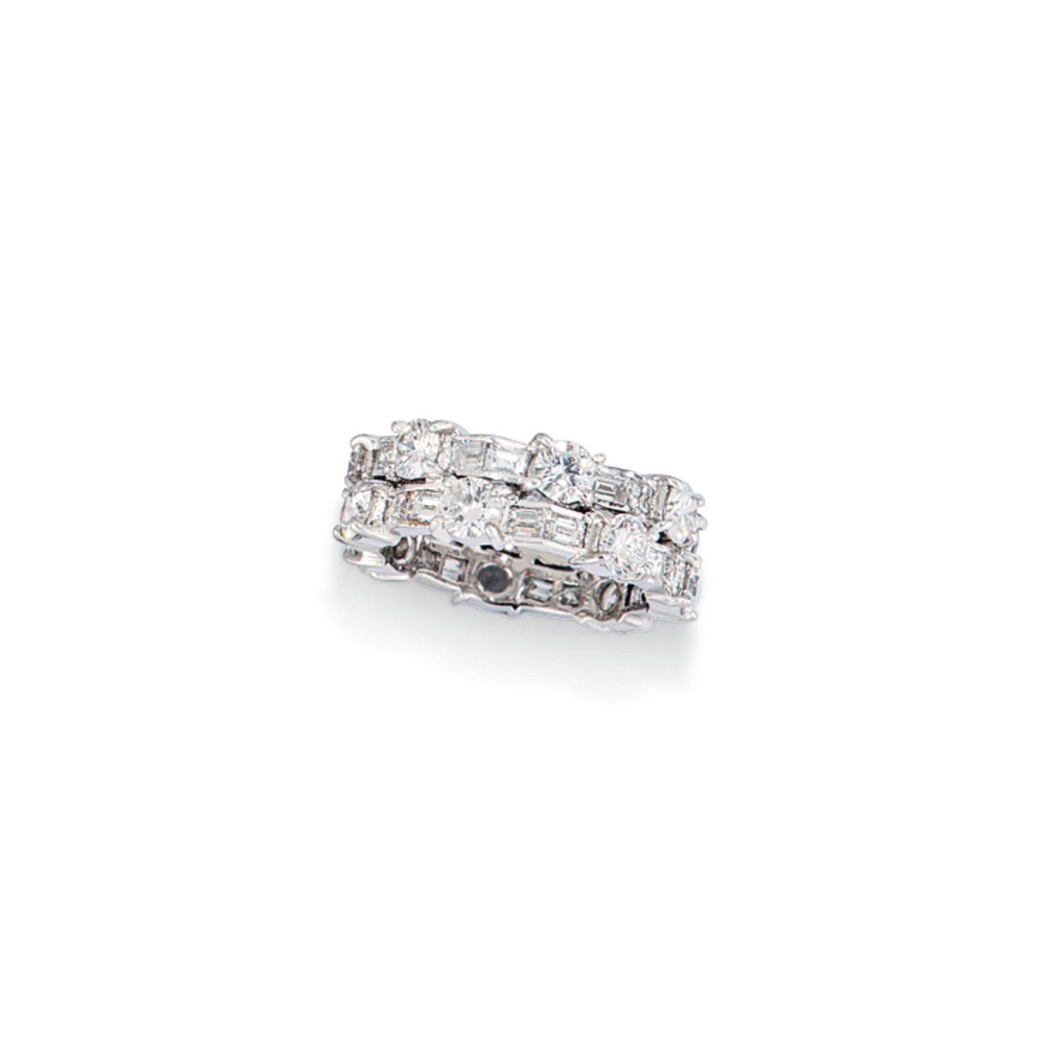 SEVEN DIAMOND-SET RINGS