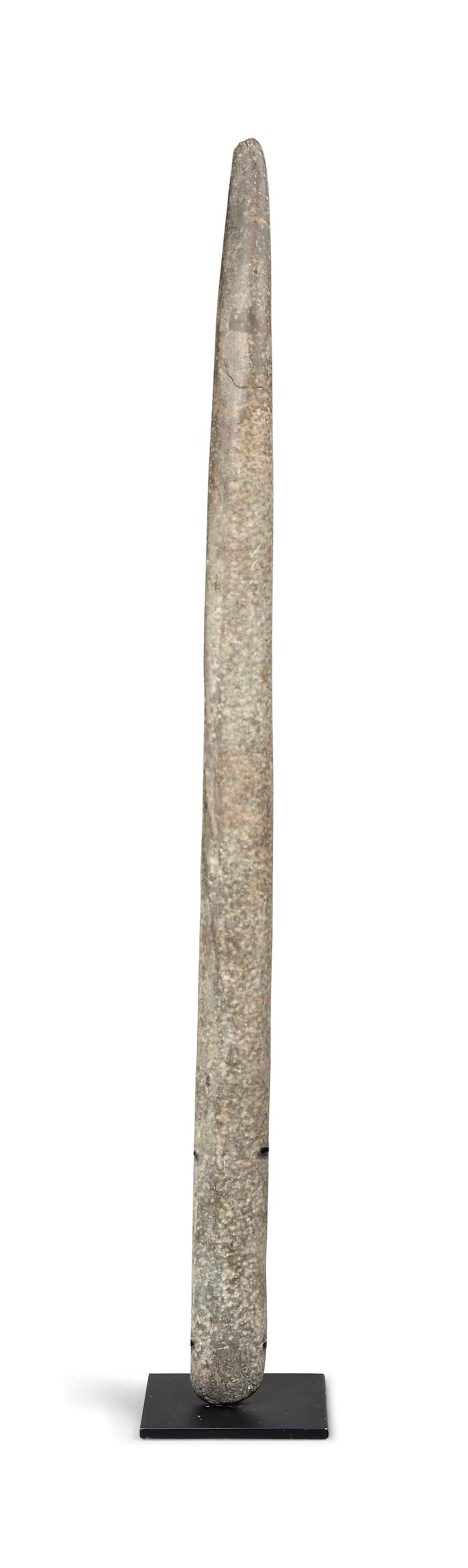 A GRANITE SPECIMEN PILLAR