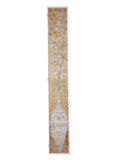 SIX PAINTED HESSIAN PANELS