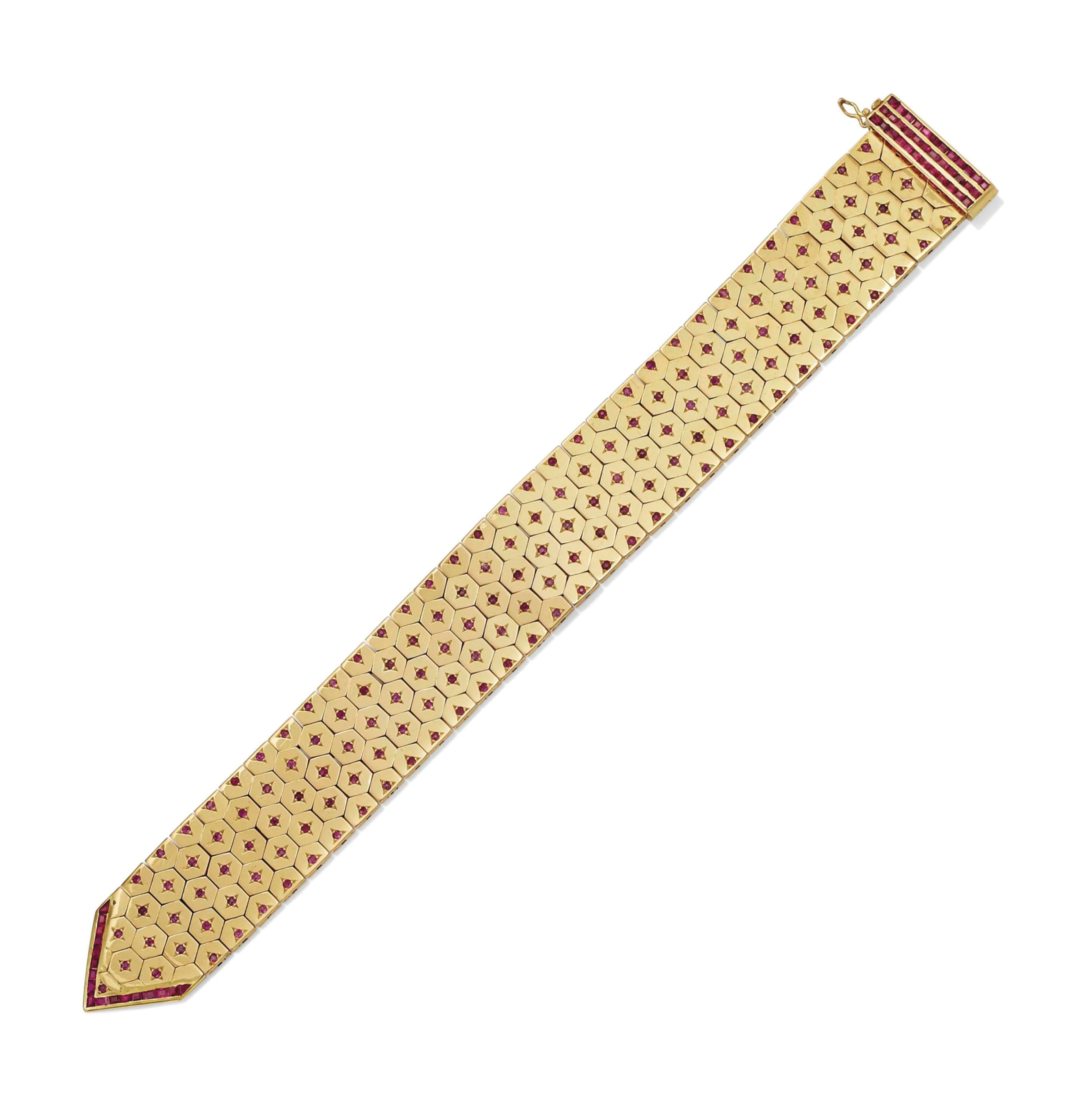 BRACELET RÉTRO RUBIS