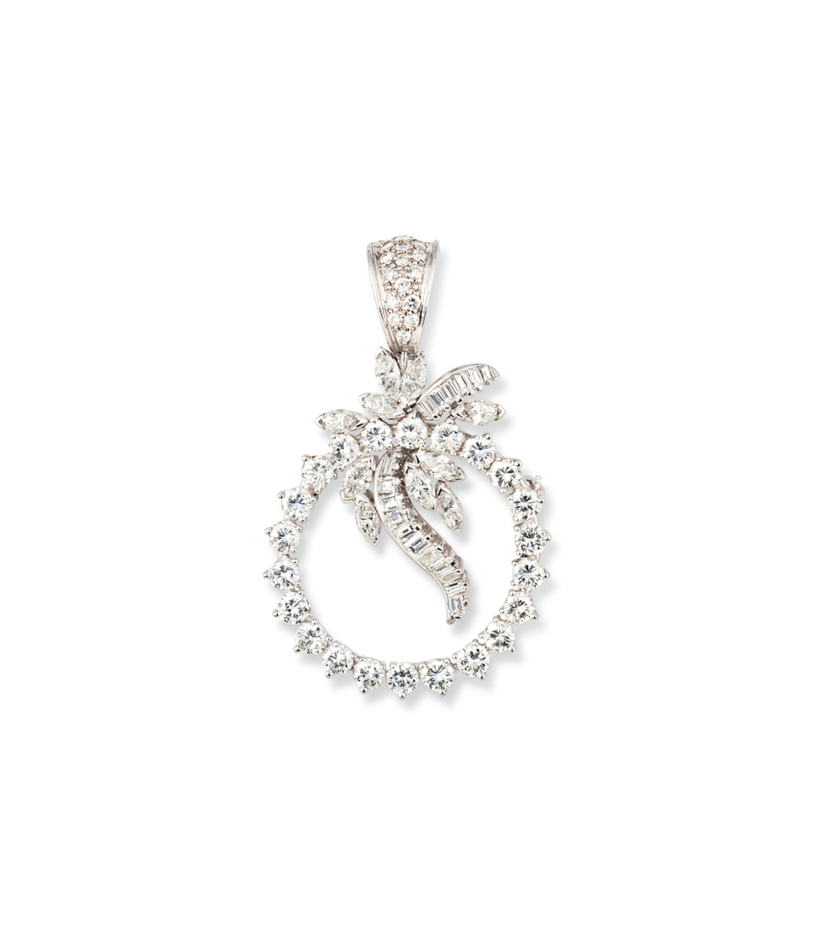 A DIAMOND PENDANT/BROOCH