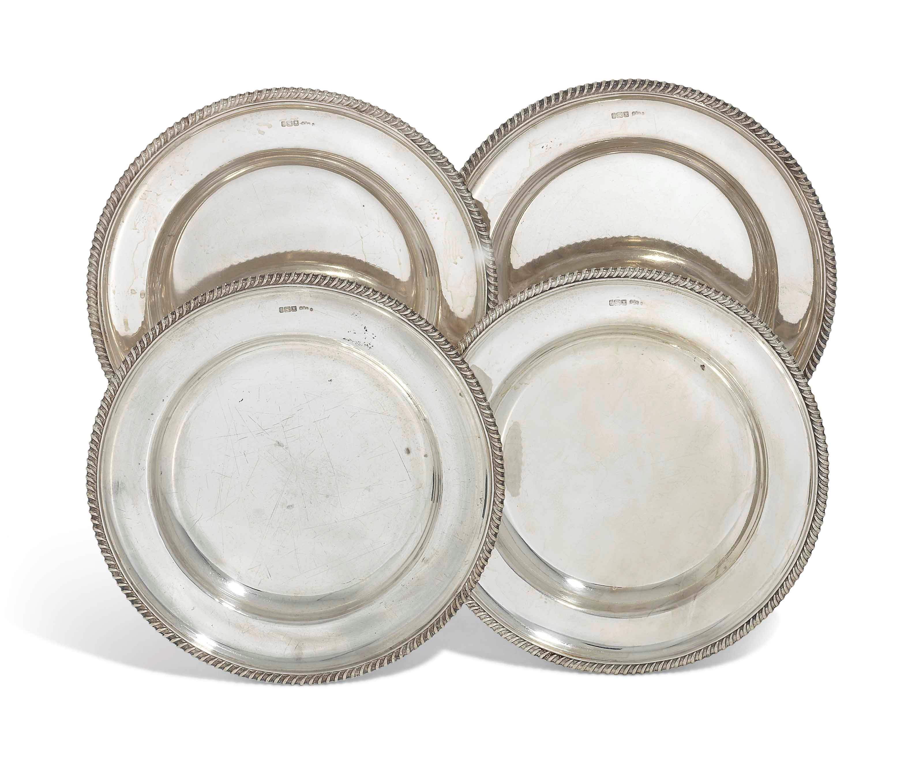 A SET OF FOUR VICTORIAN SILVER SECOND-COURSE DISHES