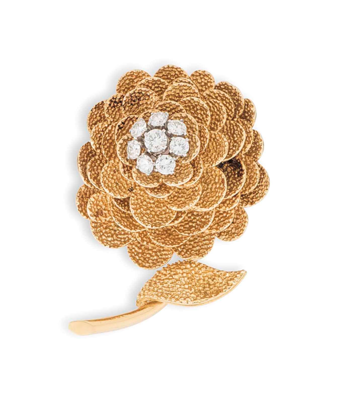 A DIAMOND-SET BROOCH, BY VAN CLEEF & ARPELS