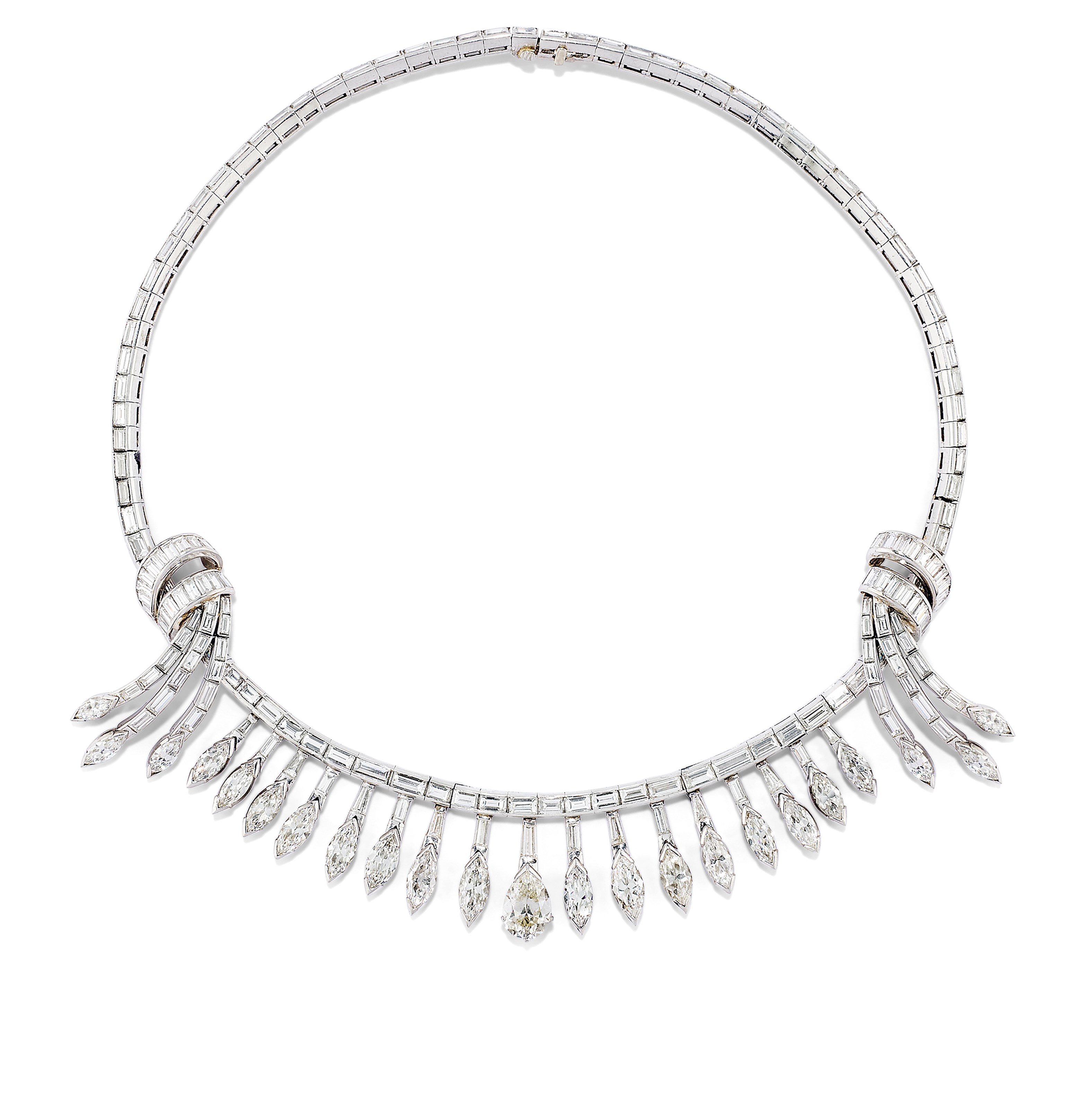 A DIAMOND FRINGE NECKLACE