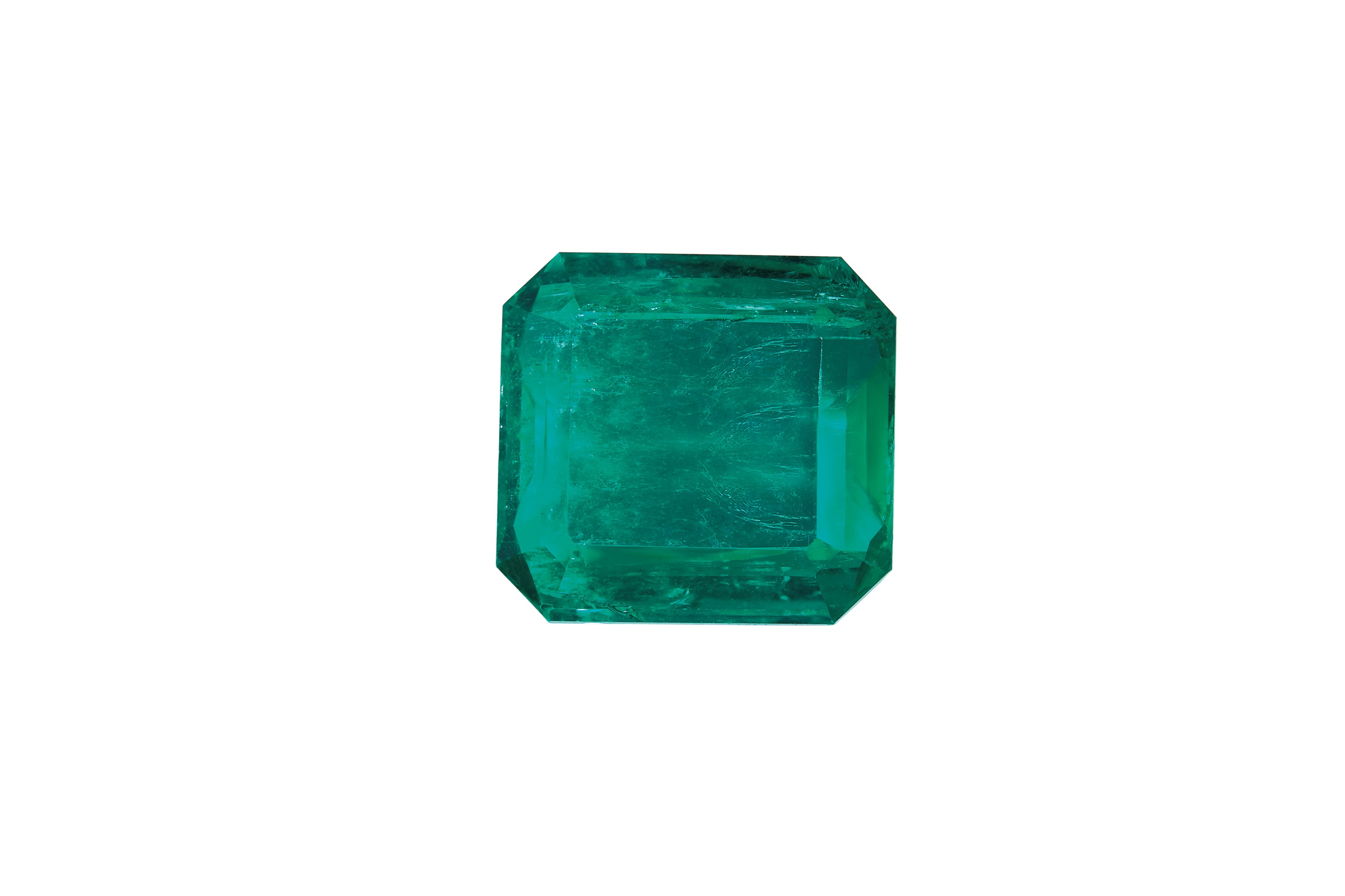 AN UNMOUNTED EMERALD