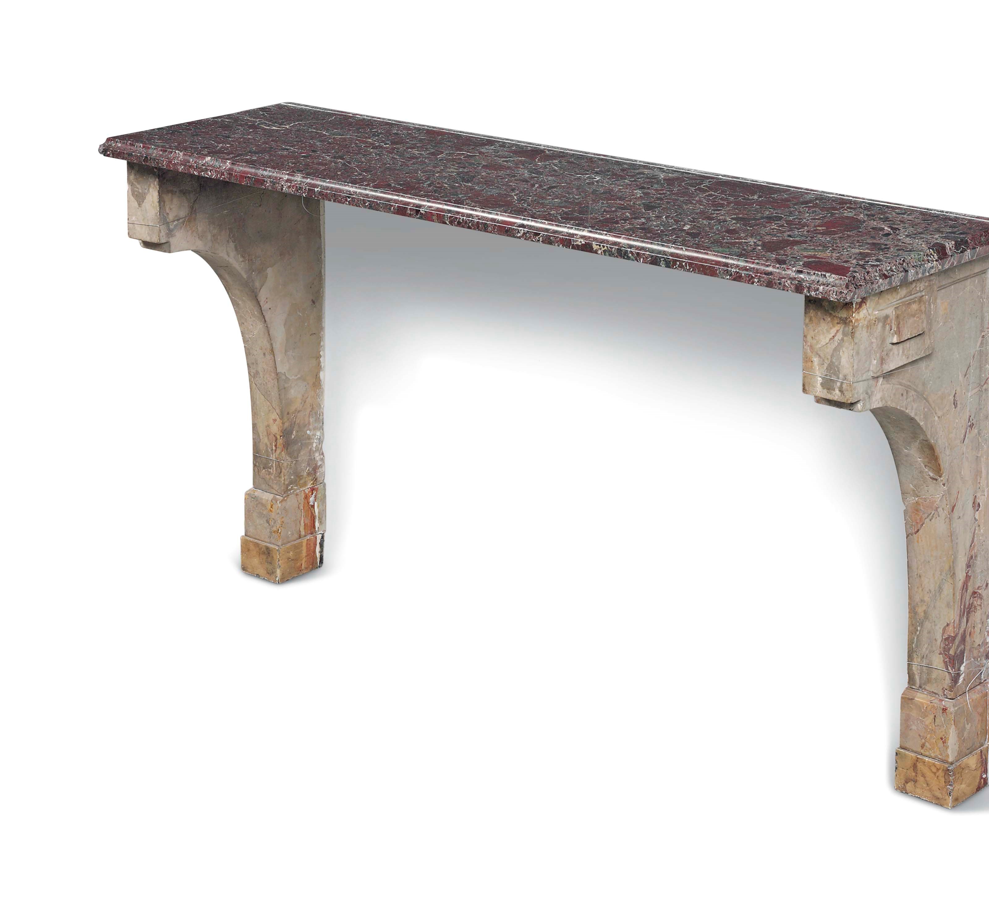 A FRENCH MARBLE CONSOLE
