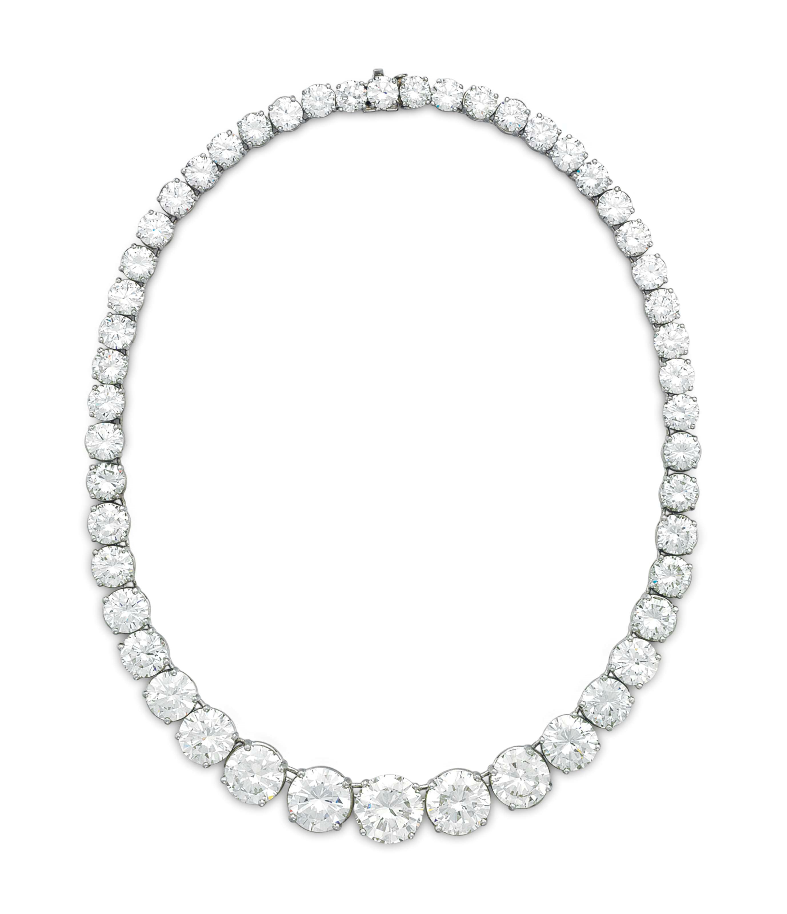A DIAMOND RIVIERE NECKLACE